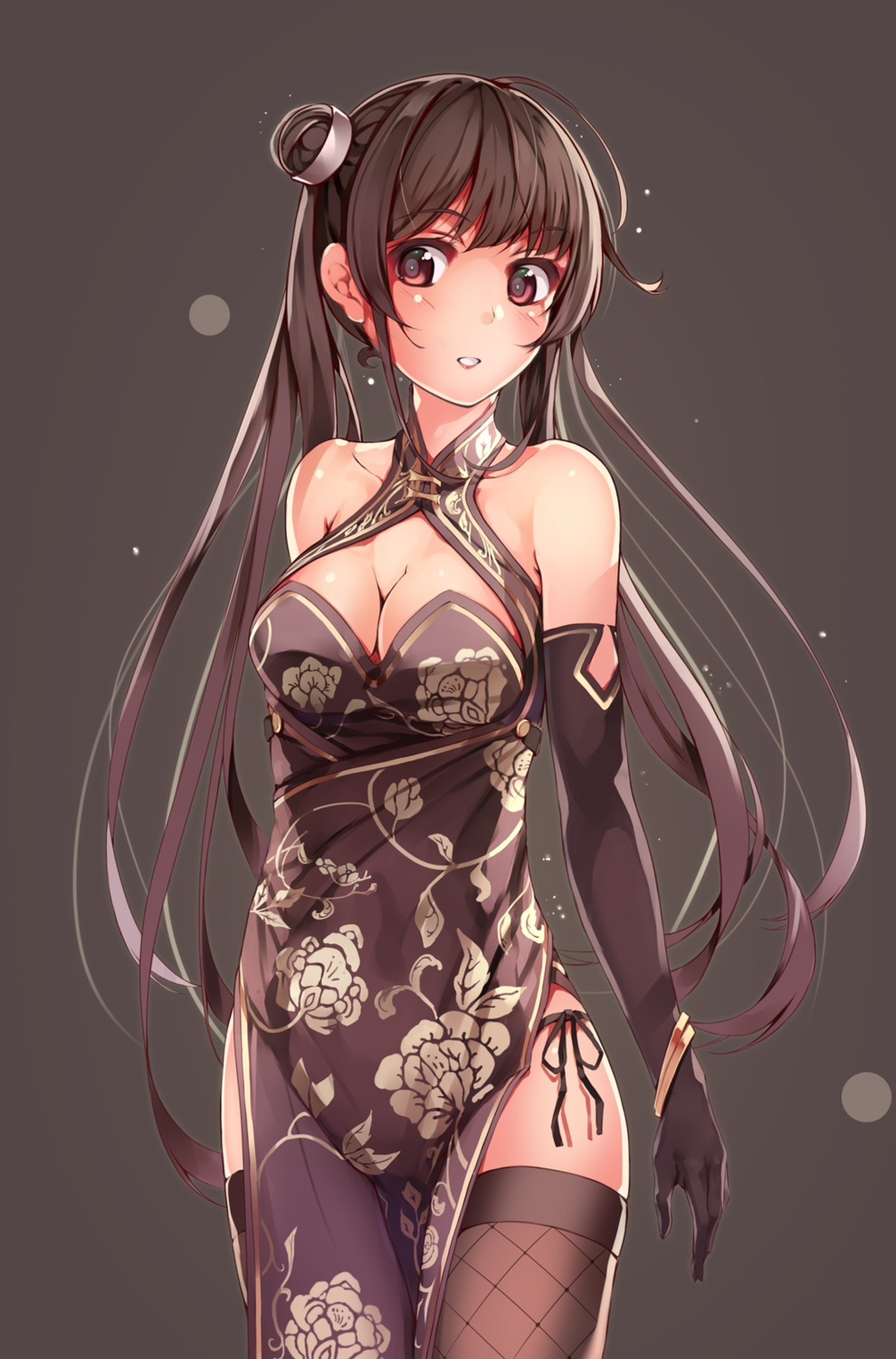 chinadress, cleavage, comic_aun, fishnets, pantsu, string_panties, thighhighs, tougetsu_matsuri