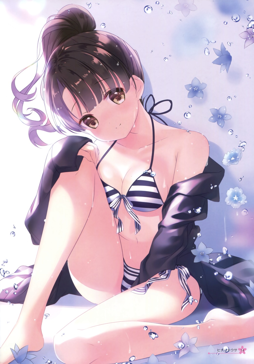 bikini, cleavage, feet, hinayuki_usa, katou_megumi, open_shirt, saenai_heroine_no_sodatekata, swimsuits