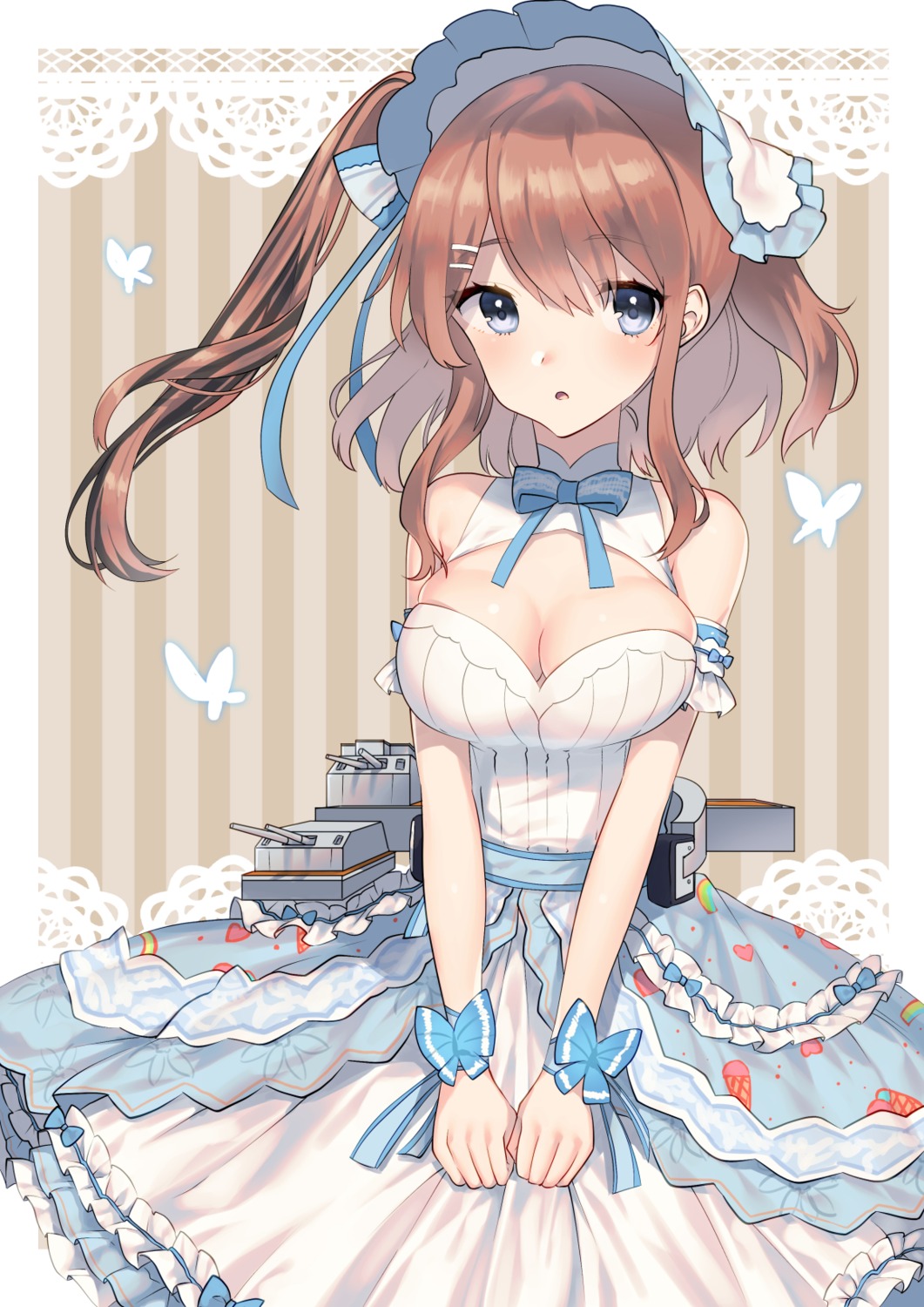 cleavage, dress, heavens_sparrow, kantai_collection, saratoga_(kancolle)
