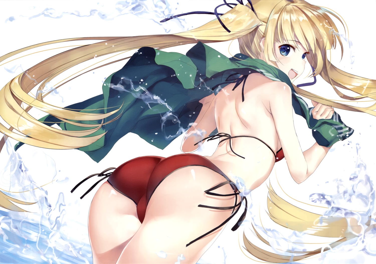 ass, bikini, nakamura_takeshi, nise-juushofutei, saenai_heroine_no_sodatekata, sawamura_spencer_eriri, swimsuits