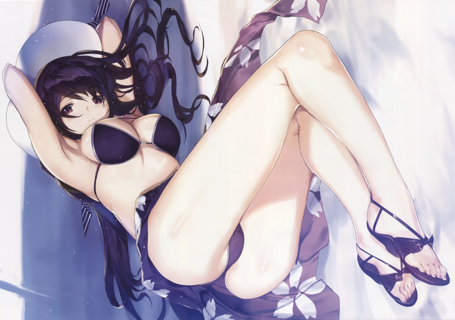ass, bikini, cleavage, heels, kasumigaoka_utaha, nakamura_takeshi, nise-juushofutei, saenai_heroine_no_sodatekata, swimsuits