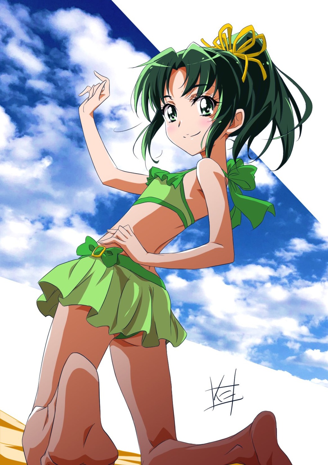 bikini, feet, midorikawa_nao, nii_manabu, precure, smile_precure!, swimsuits