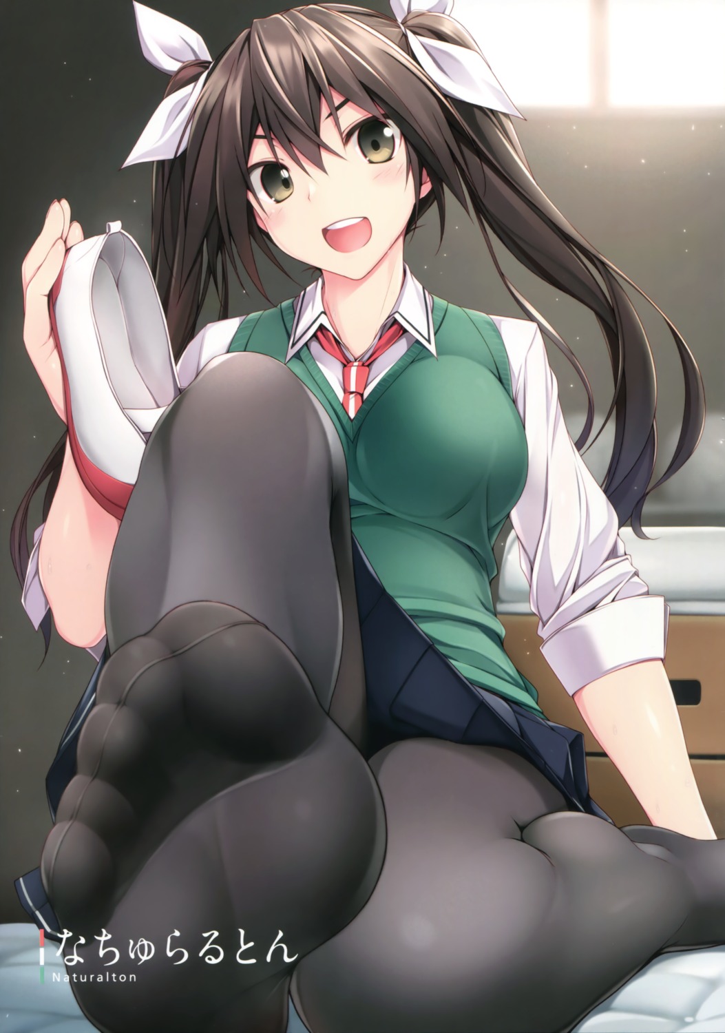 feet, kantai_collection, naturalton, pantyhose, possible_duplicate, seifuku, tone_(kancolle)