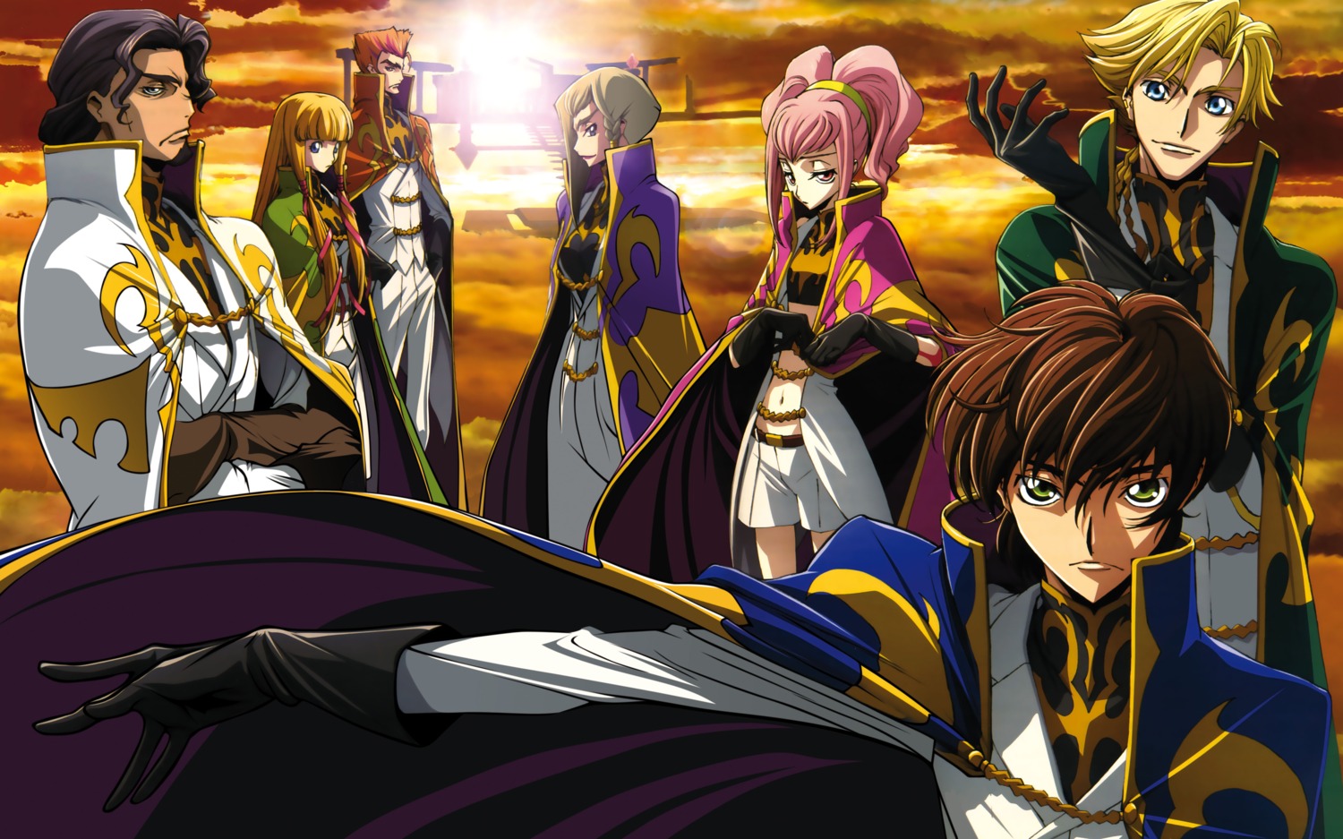 anya_alstreim, bismarck_waldstein, chiba_yuriko, code_geass, gino_weinberg, kururugi_suzaku, luciano_bradley, monica_kruszewski, nonette_enneagram