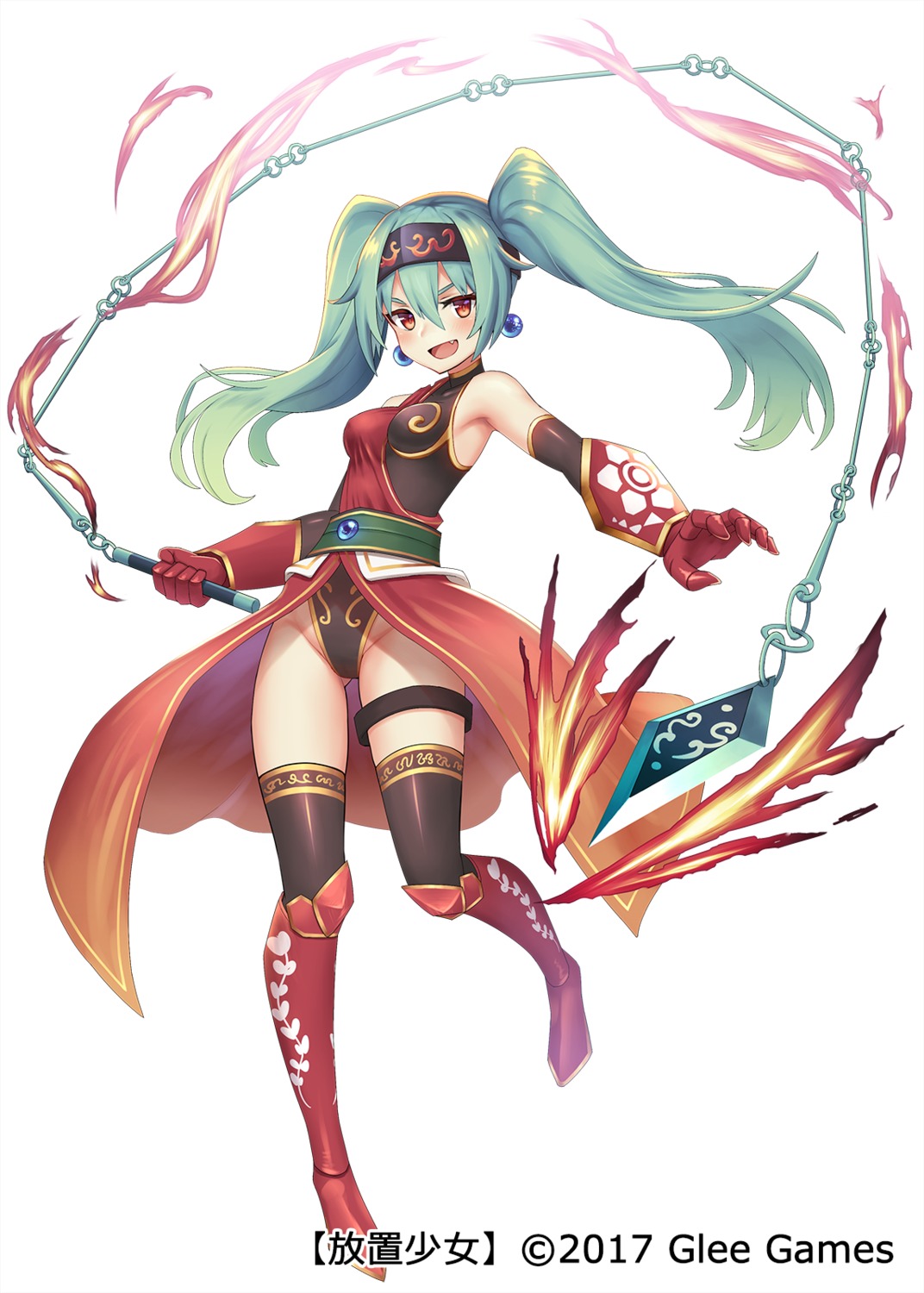 armor, dakunesu, garter, houchi_shoujo, leotard, thighhighs, weapon