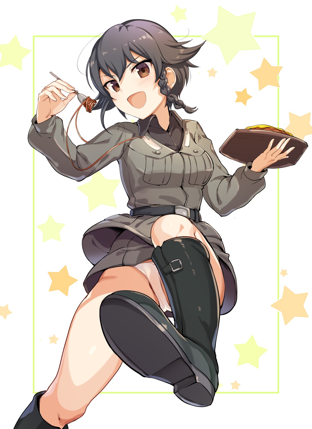 girls_und_panzer, icomochi, pantsu, pepperoni, uniform