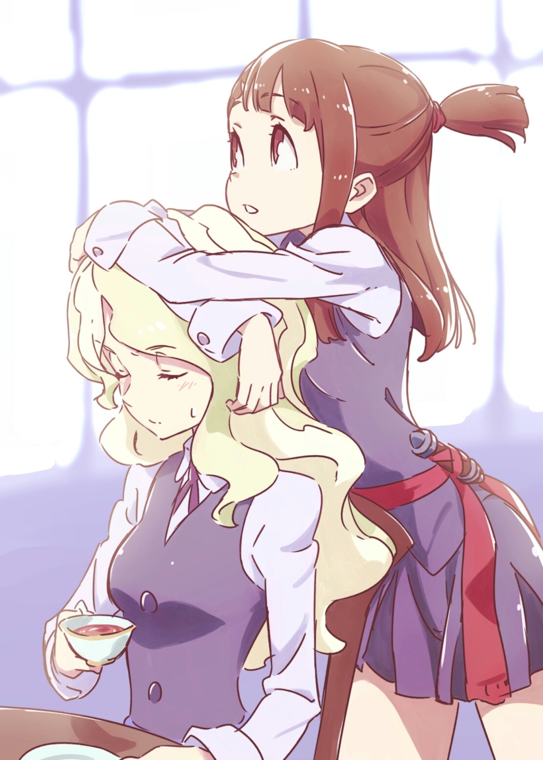 atsuko_kagari, diana_cavendish, little_witch_academia, seifuku, tama_(sin05g)