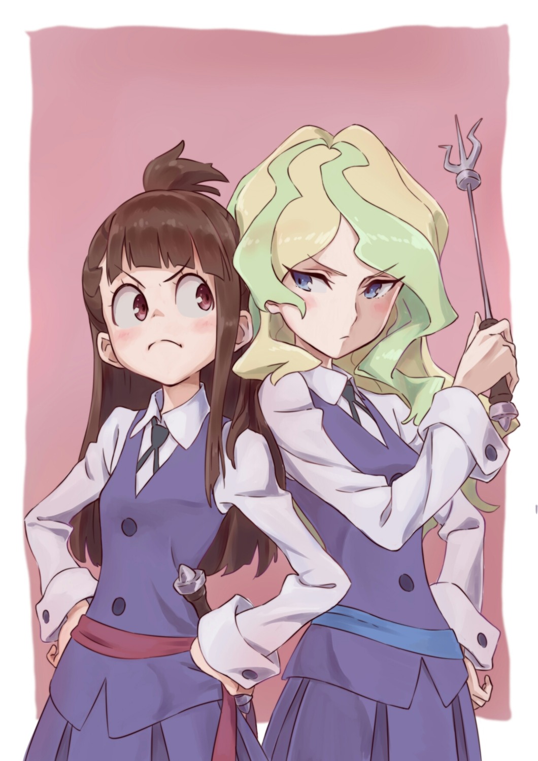 atsuko_kagari, diana_cavendish, little_witch_academia, seifuku, tama_(sin05g)