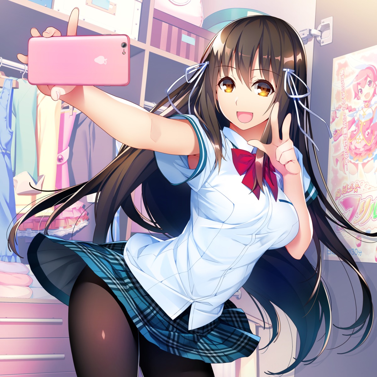 digital_version, front_wing, ino, kagamihara_arisu, momoiro_closet, pantyhose, seifuku