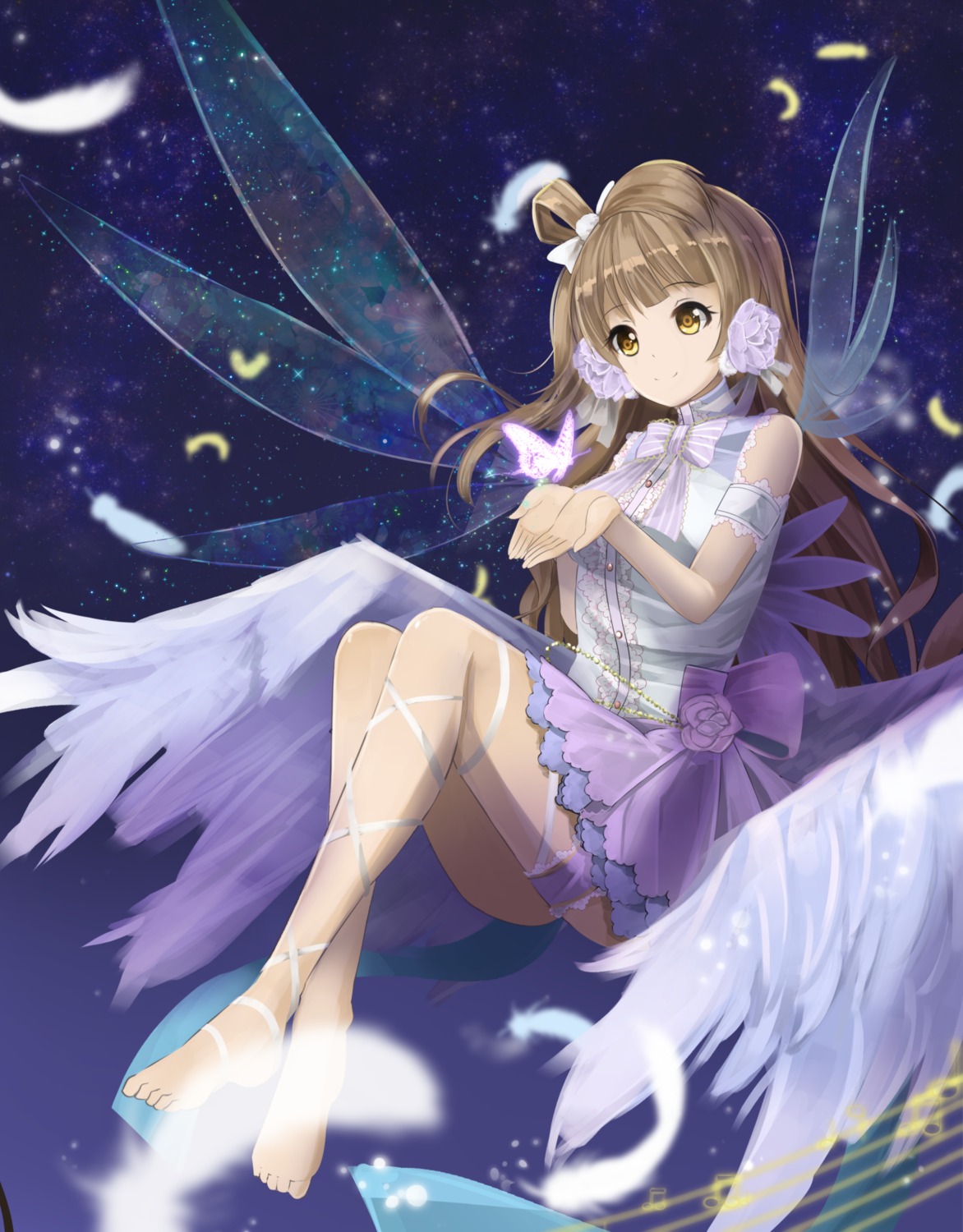 angel, feet, garter, love_live!, love_live!_(series), minami_kotori, orein, wings