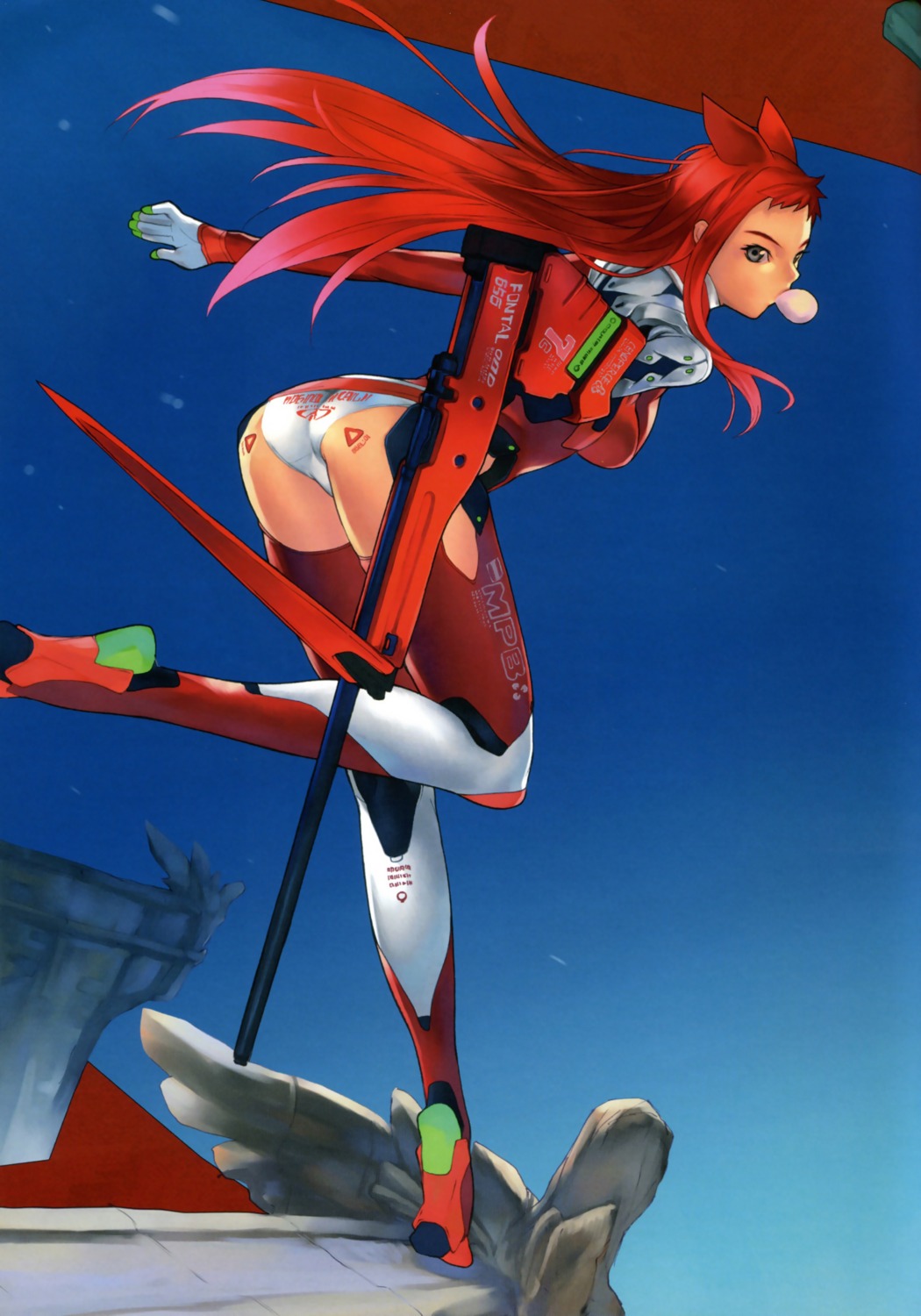 animal_ears, ass, bodysuit, eulen_spiegel, gun, hakua_ugetsu, kagerou_sabine_kurzringer