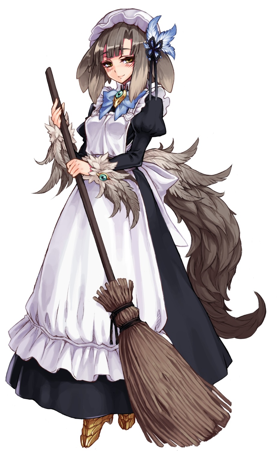 animal_ears, armor, heels, kenkou_cross, maid, monster_girl, tail