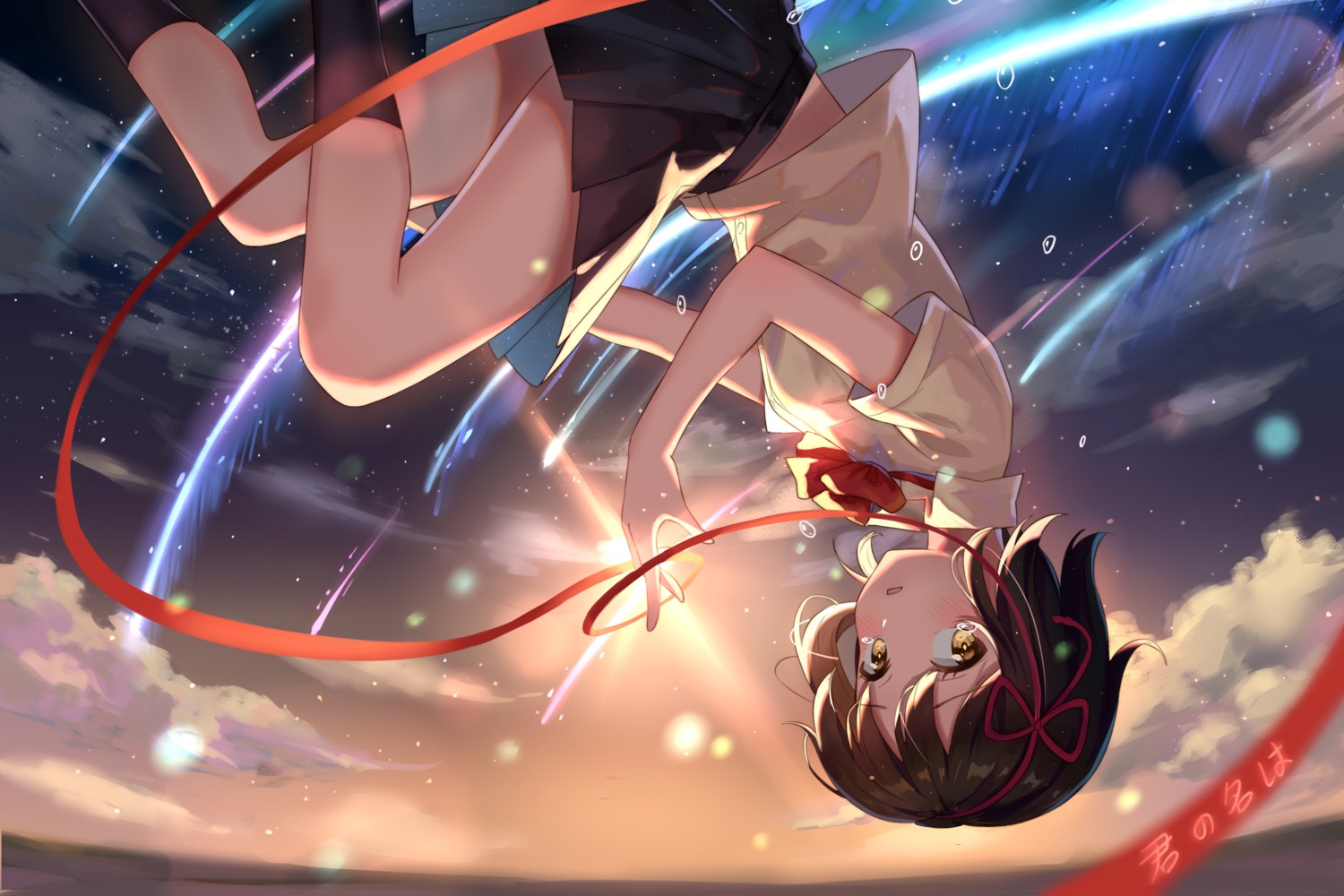 kimi_no_na_wa., landscape, miyamizu_mitsuha, seifuku, yuhuan