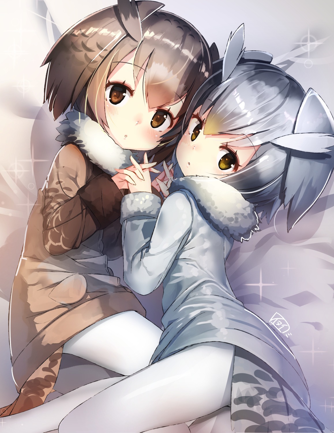eurasian_eagle_owl, kemono_friends, northern_white-faced_owl, pantyhose, tail, yamacchi