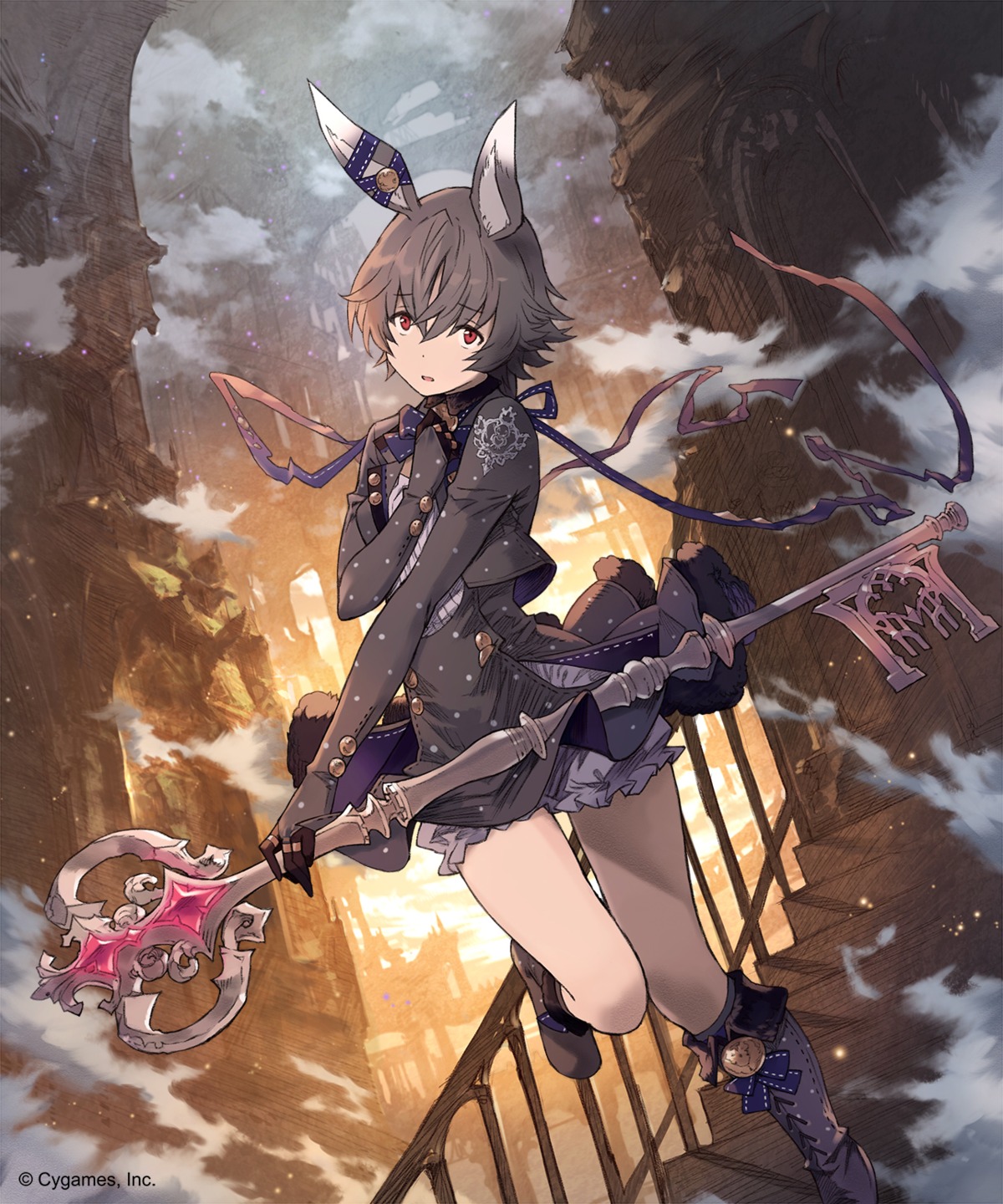 animal_ears, bunny_ears, dress, ezusuke, shingeki_no_bahamut