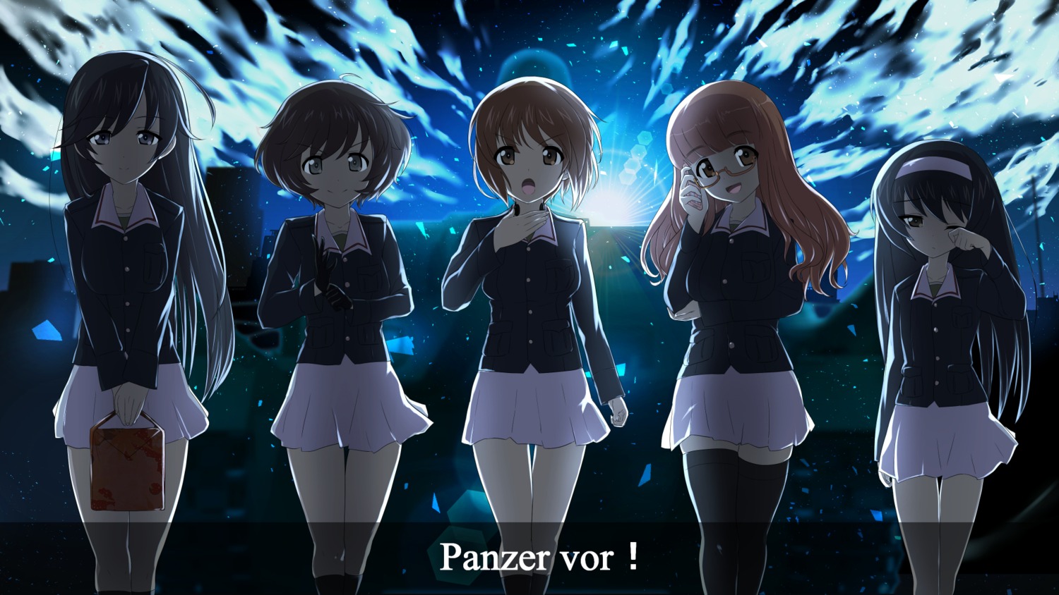 akiyama_yukari, excel_(shena), girls_und_panzer, isuzu_hana, megane, nishizumi_miho, reizei_mako, takebe_saori