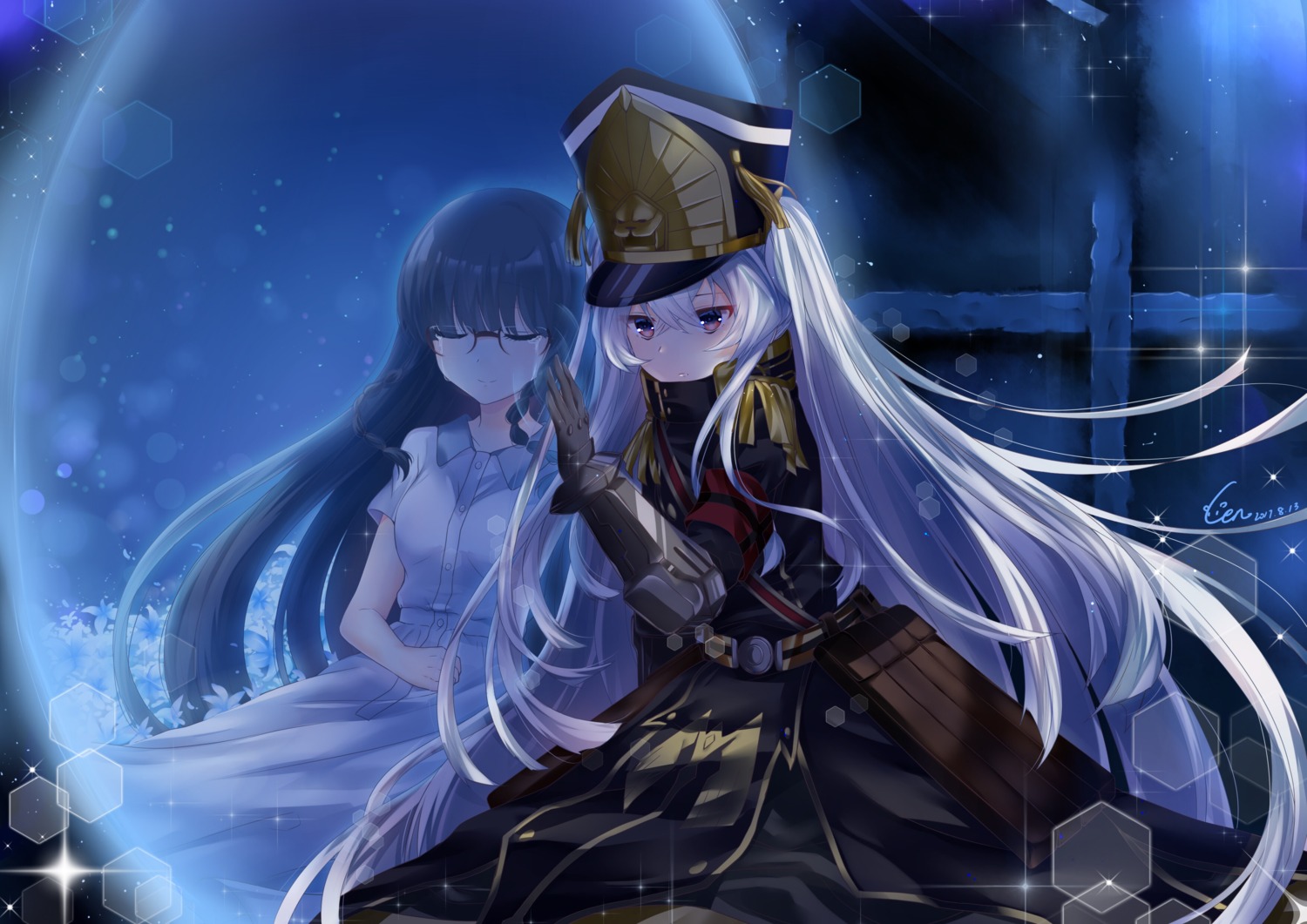 altair_(re:creators), armor, cen_(cenll), dress, megane, re:creators, shimazaki_setsuna, uniform