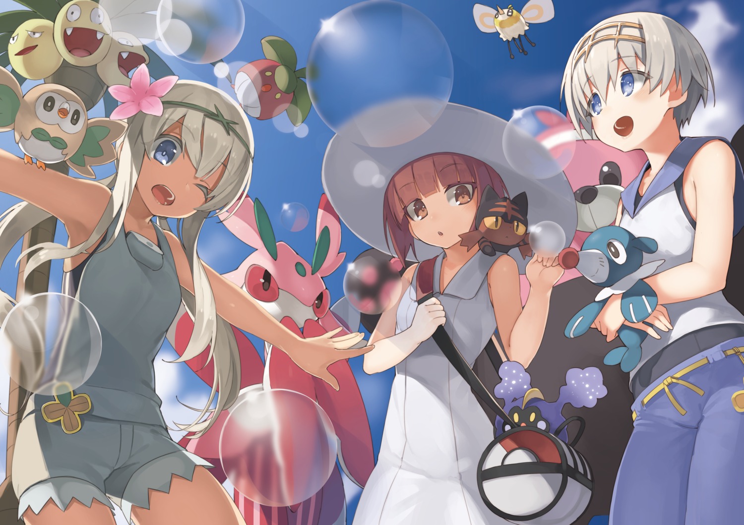 cosplay, dress, kantai_collection, lillie_(pokemon), mao_(pokemon), pokemon, pokemon_sm, pokemon_usum