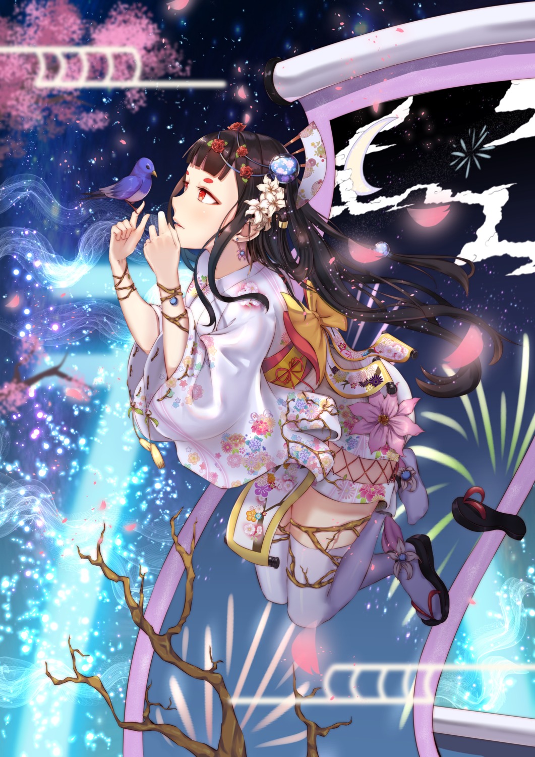 japanese_clothes, thighhighs, ye_zi_you_bei_jiao_ju_ge