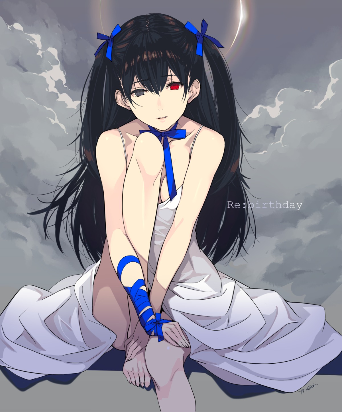 dress, feet, heterochromia, kagetomo_midori