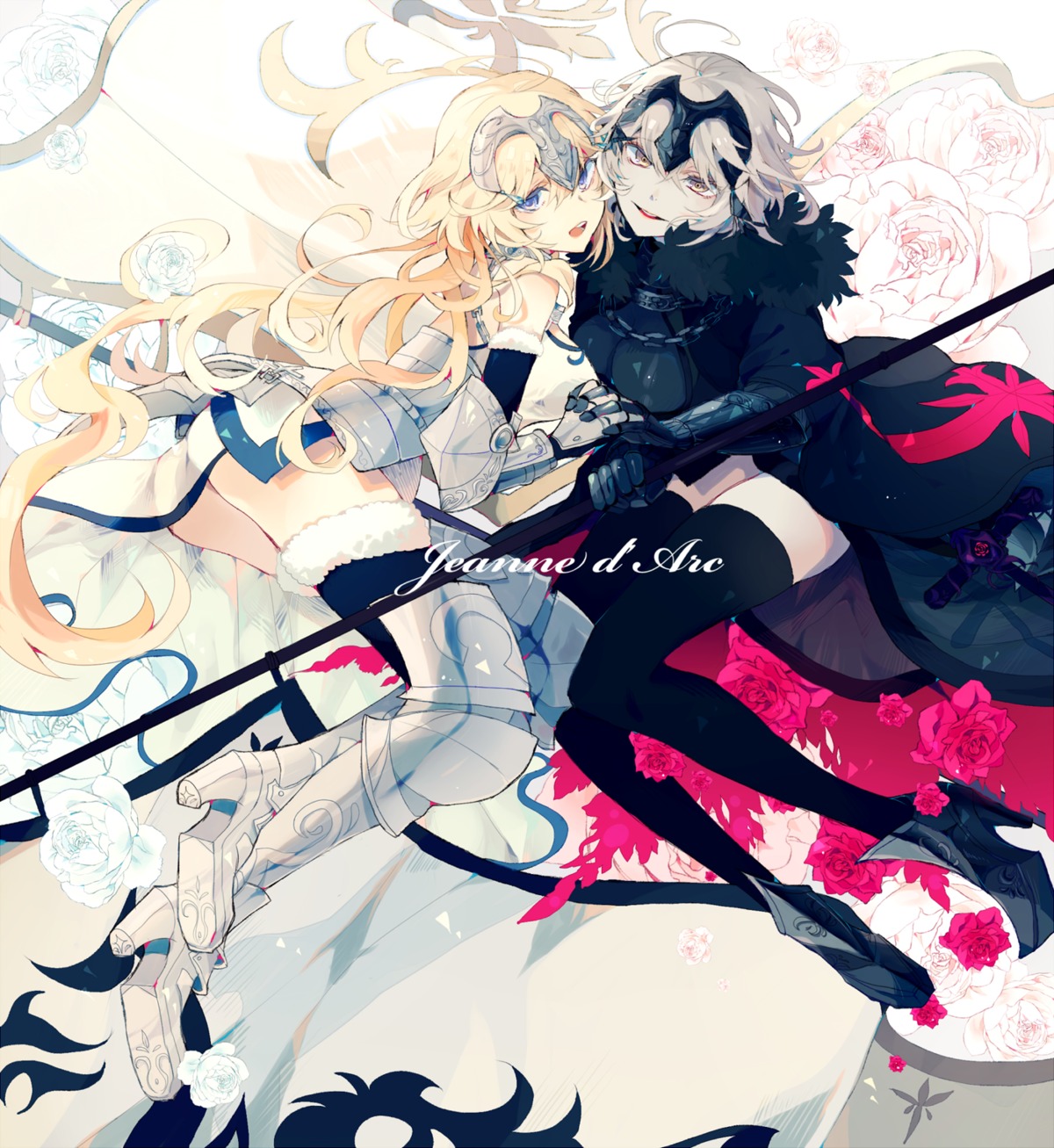 armor, fate/grand_order, heels, jeanne_d'arc, jeanne_d'arc_(fate), jeanne_d'arc_alter_(fate), satsuki_(miicat), thighhighs