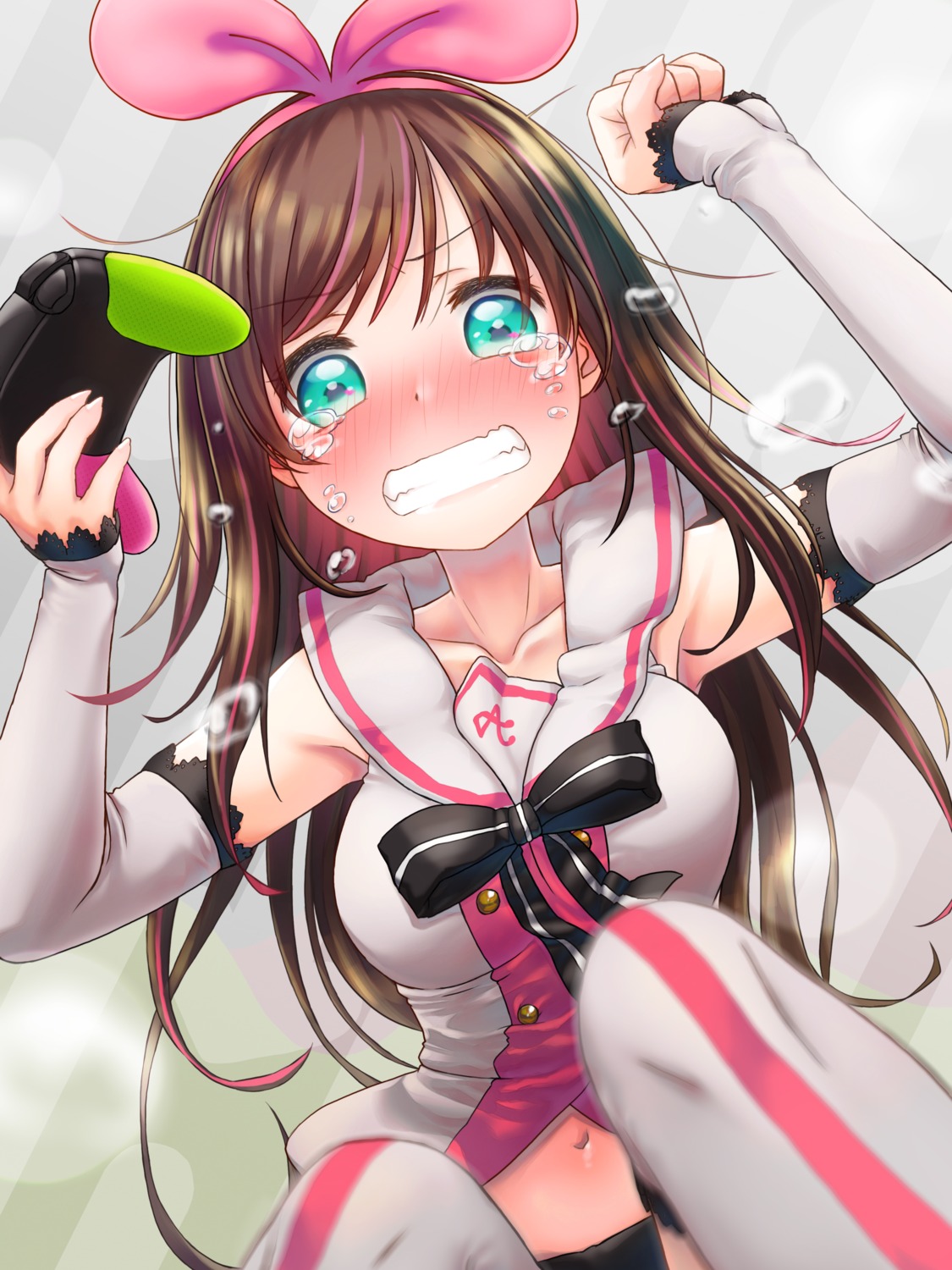 kizuna_ai, kizuna_ai_inc., kuromaru9, thighhighs