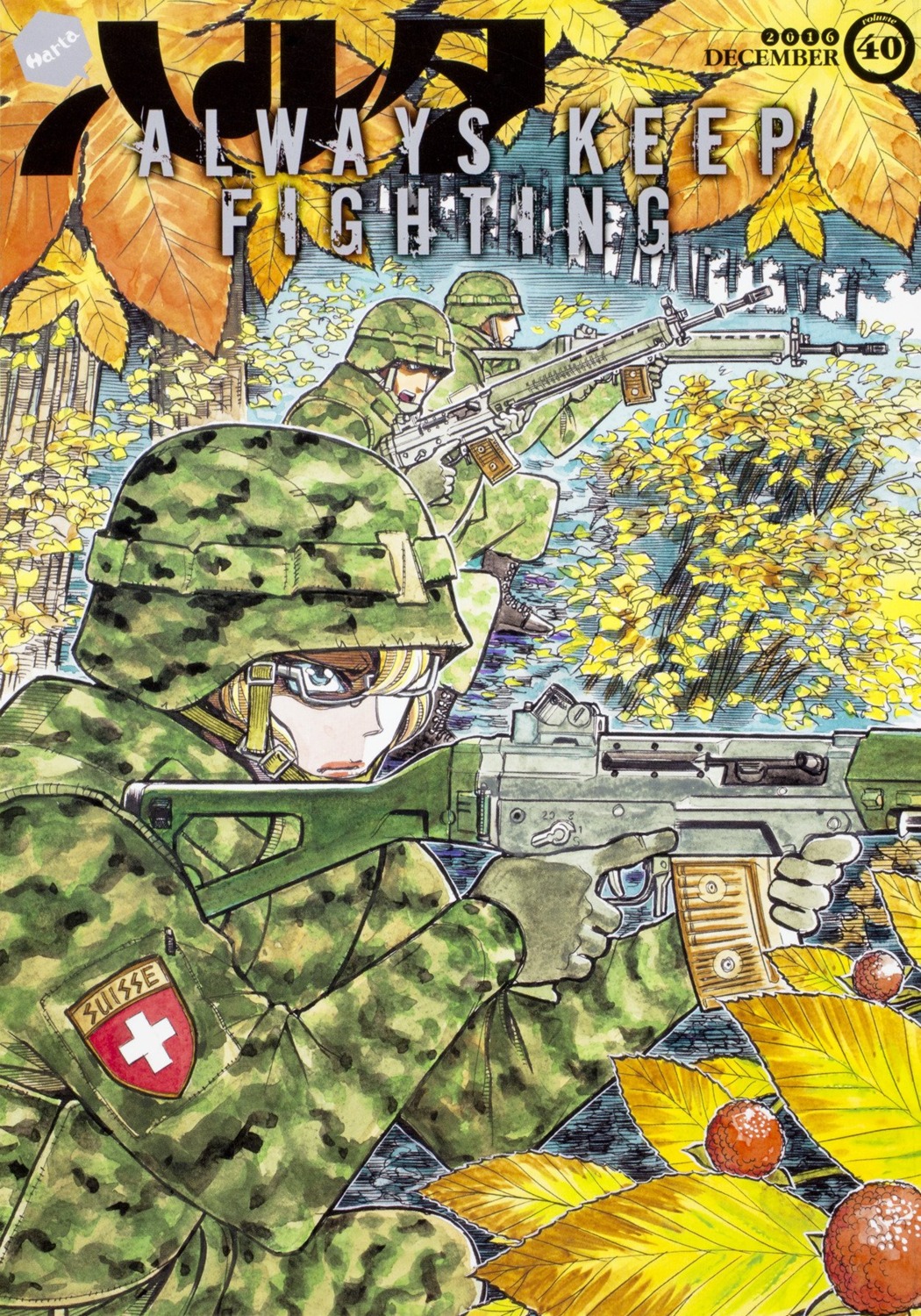 gun, kuji_mitsuhisa, megane, uniform, weapon