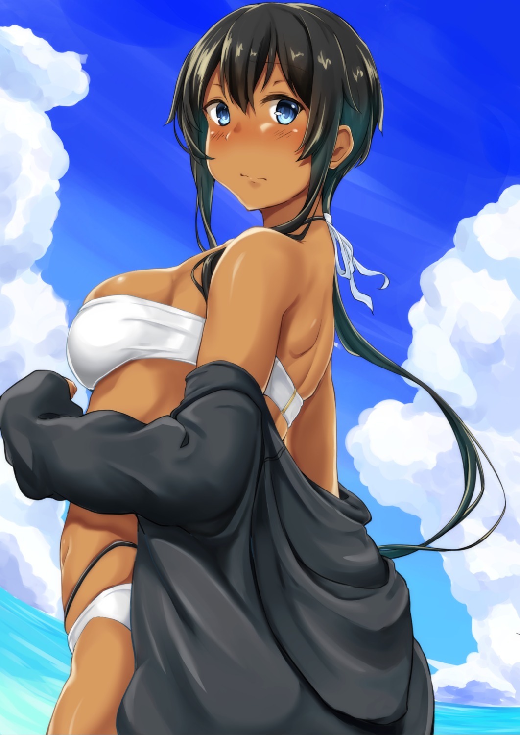 bikini, open_shirt, swimsuits, yuzu_lemon