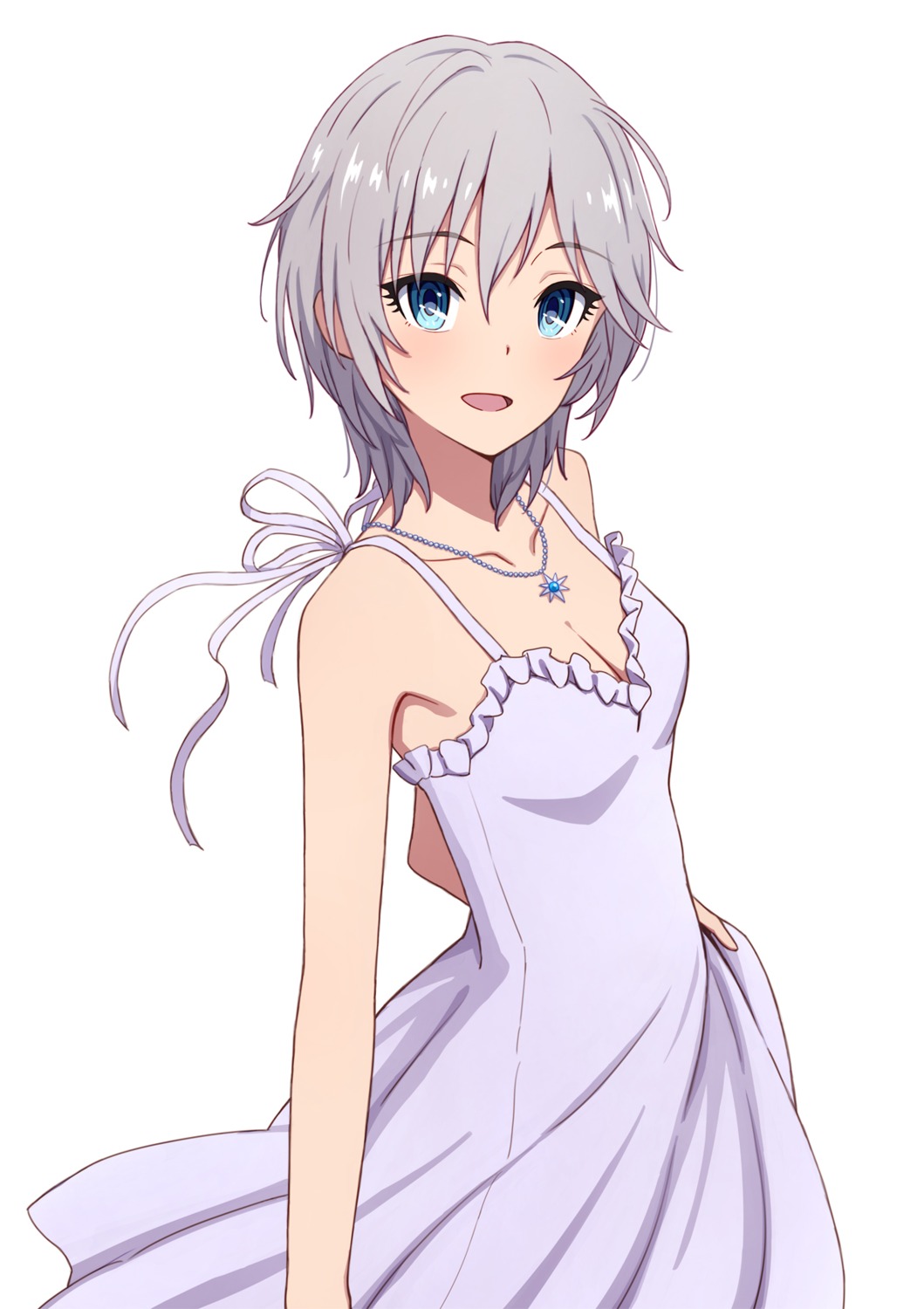 anastasia_(idolm@ster), cleavage, dress, summer_dress, the_idolm@ster, the_idolm@ster_cinderella_girls, yahiro_(epicopeiidae)