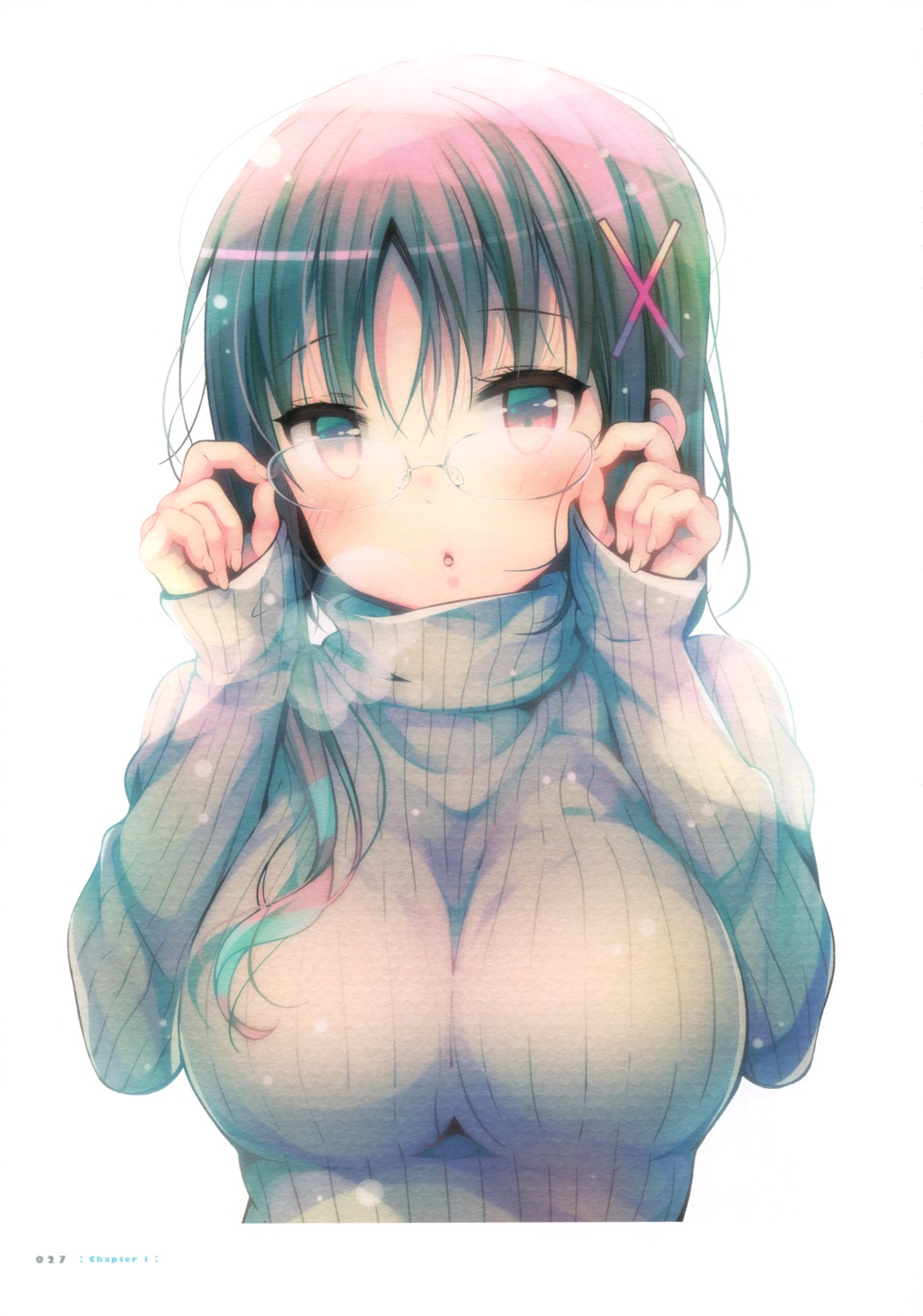 hagino_chiaki, hinako_note, megane, mitsuki, sweater
