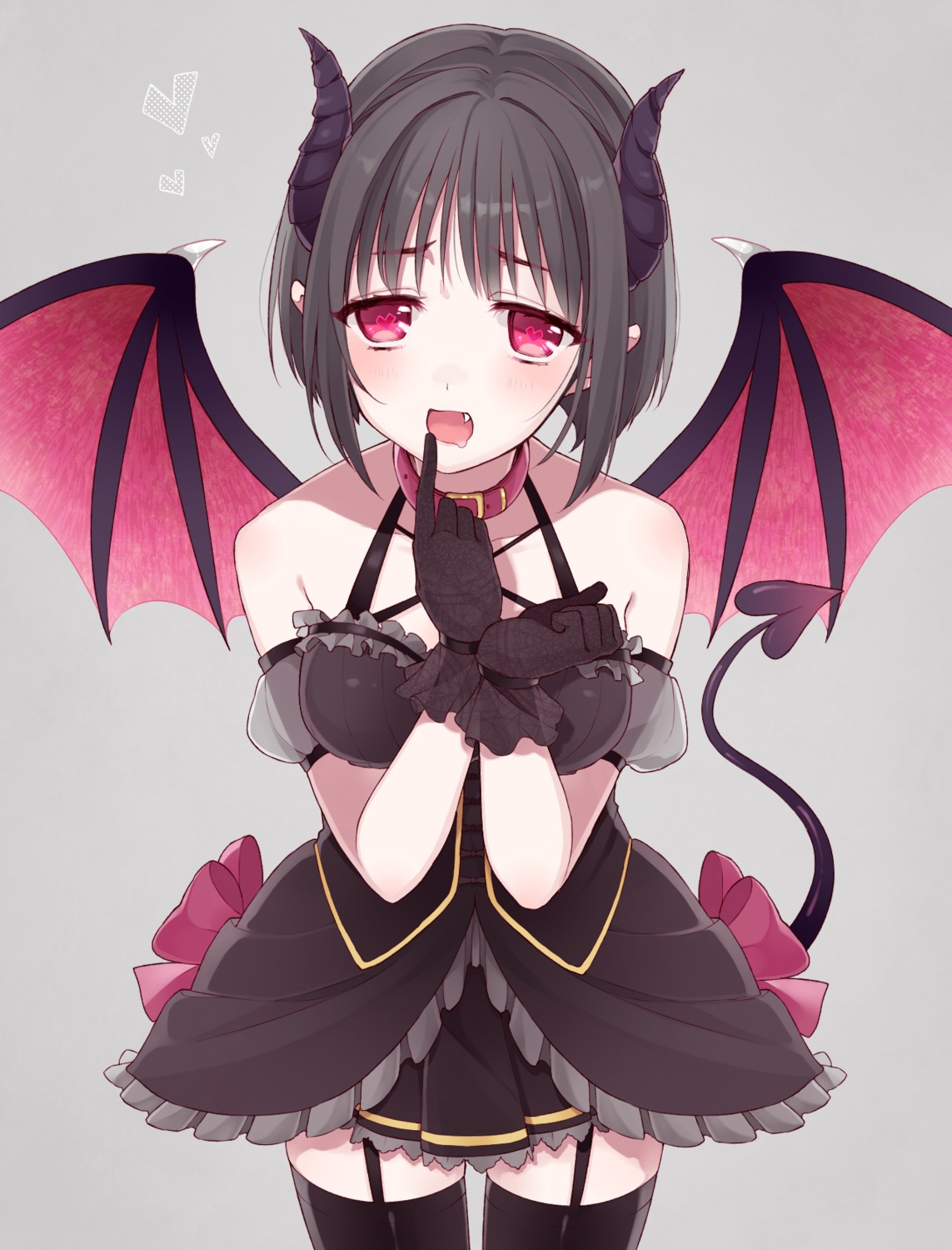 chisumi, devil, horns, pointy_ears, stockings, tail, thighhighs, wings