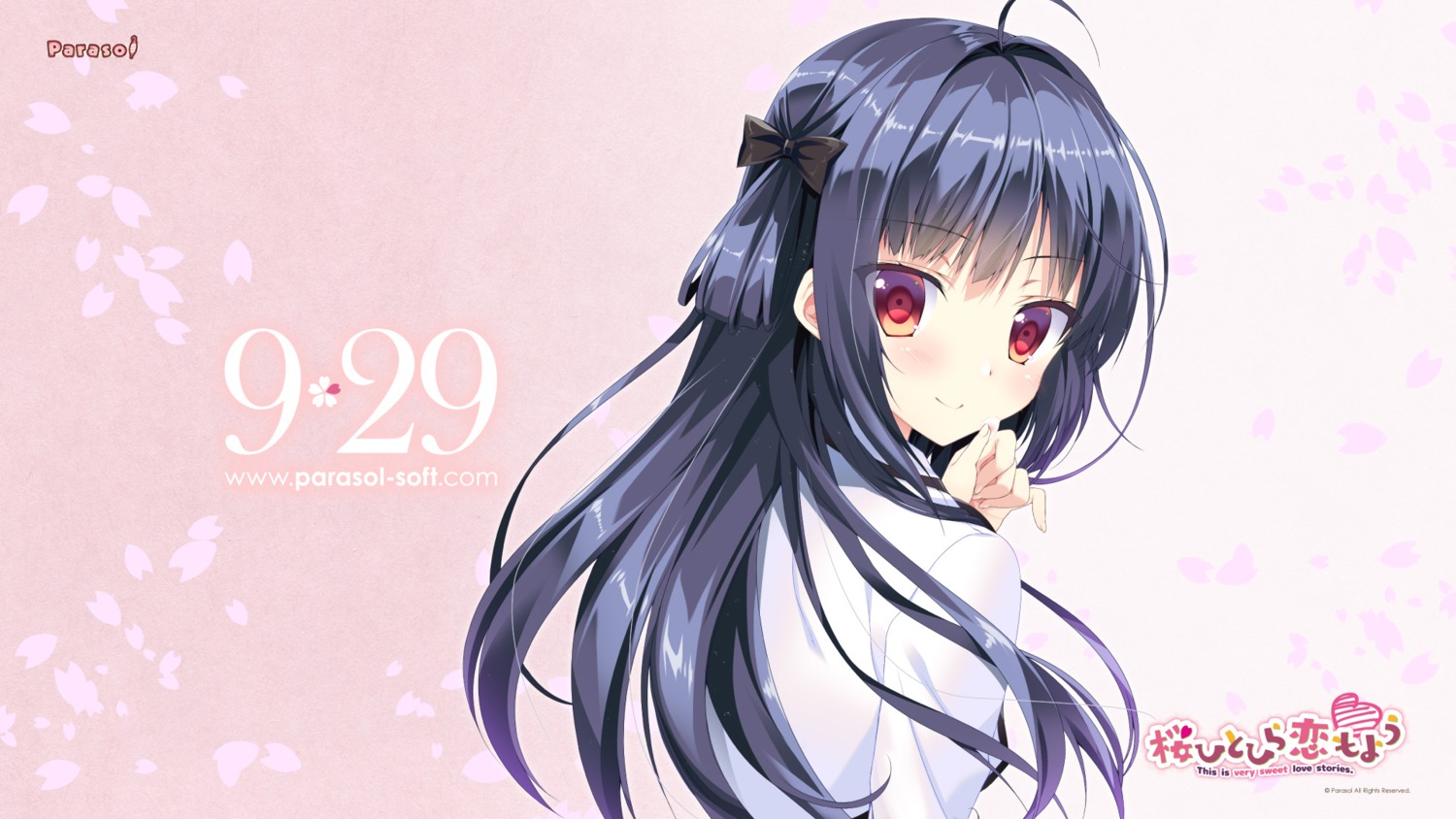 kamikawa_saya, parasol, sakura_hanpen, sakura_hitohira_koi_moyou, seifuku, wallpaper