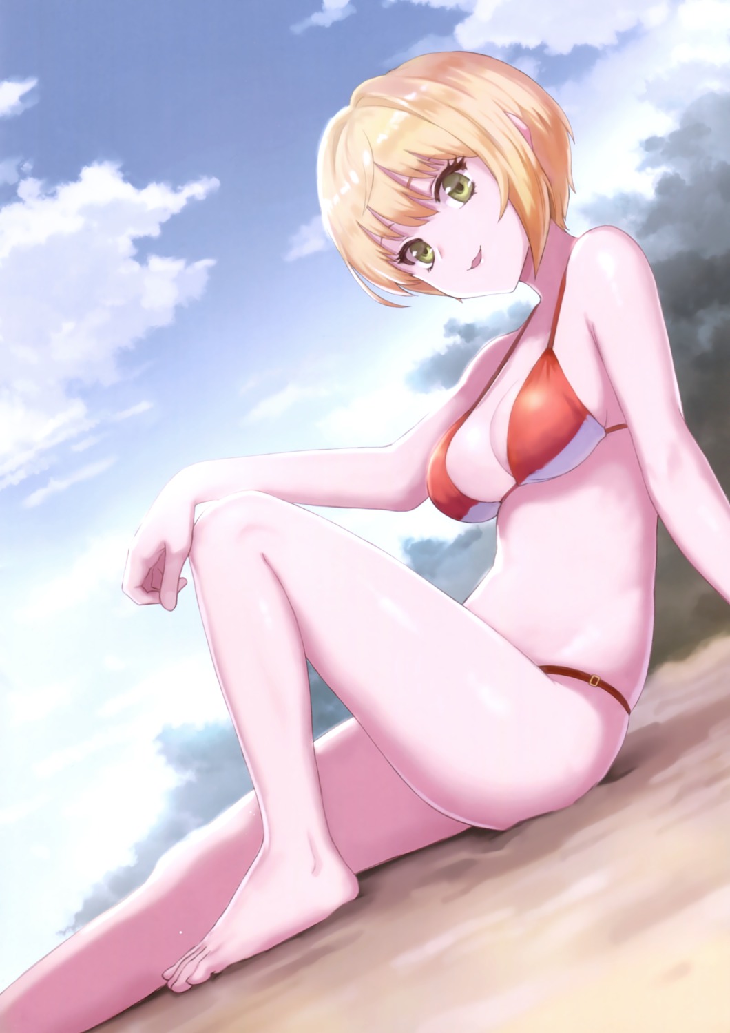 bikini, cleavage, feet, meto, meto_desu, miyamoto_frederica, swimsuits, the_idolm@ster