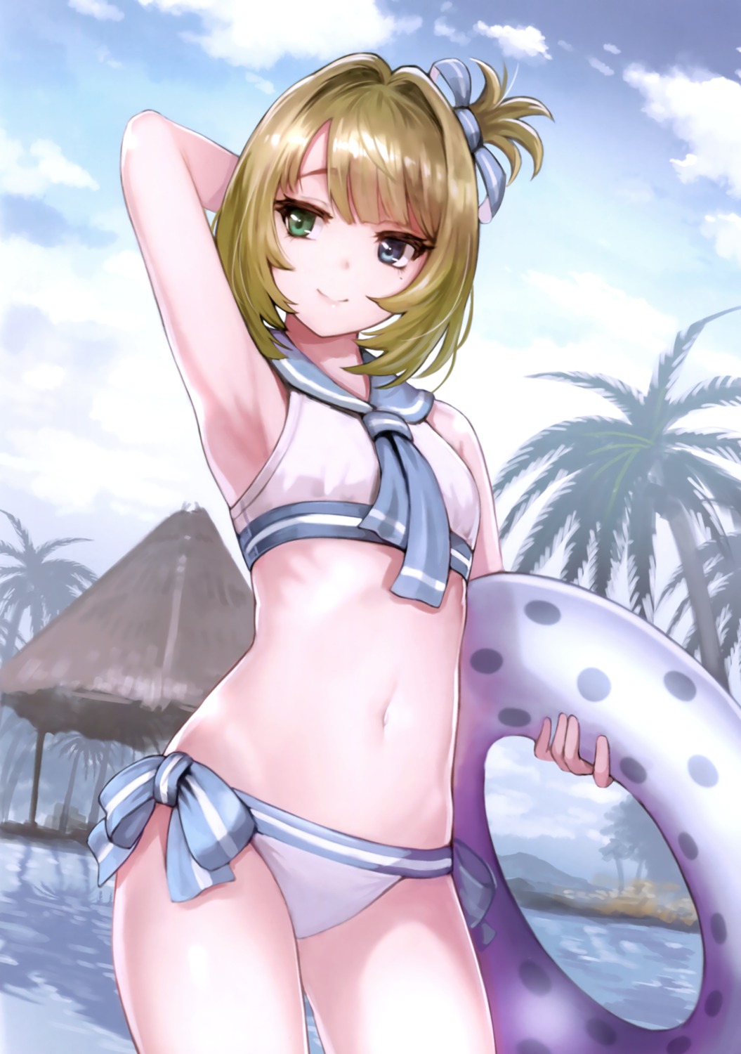 bikini, heterochromia, meto, meto_desu, swimsuits, takagaki_kaede, the_idolm@ster, the_idolm@ster_cinderella_girls