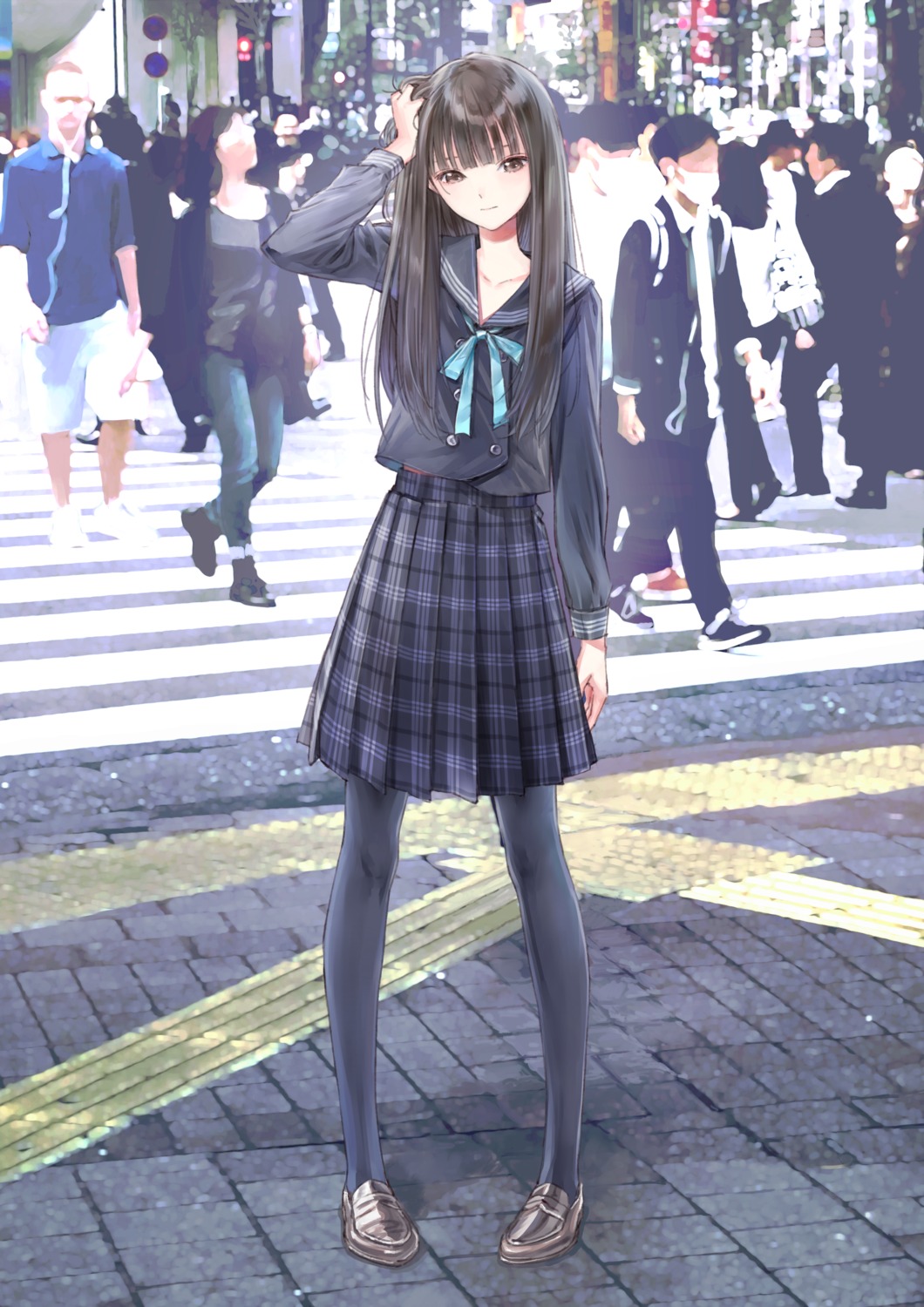 blue_reflection, kishida_mel, pantyhose, saiki_yuri, seifuku