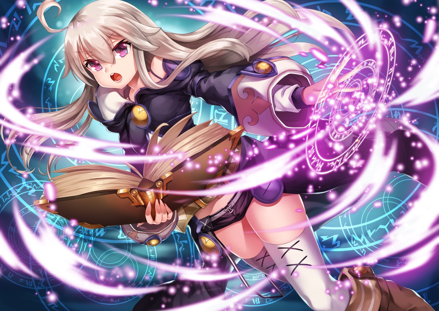 nekosama_shugyouchuu, thighhighs, zero_(zero_kara_hajimeru_mahou_no_sho), zero_kara_hajimeru_mahou_no_sho