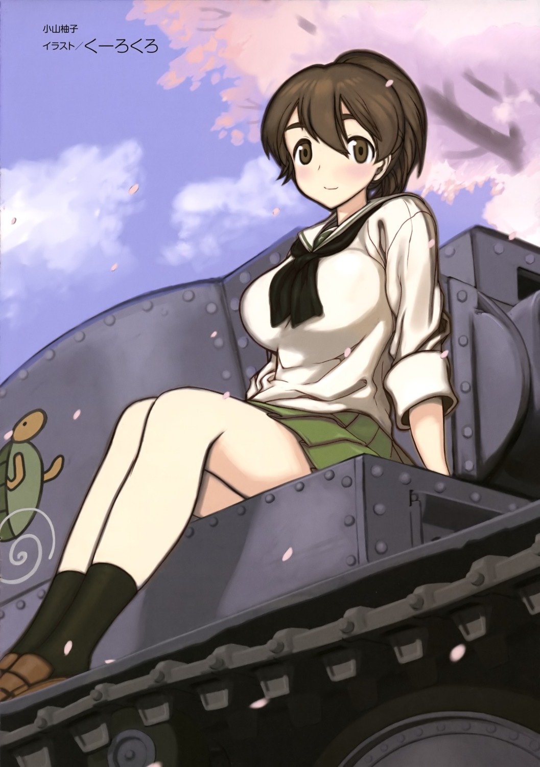 girls_und_panzer, koyama_yuzu, kuuro_kuro, seifuku