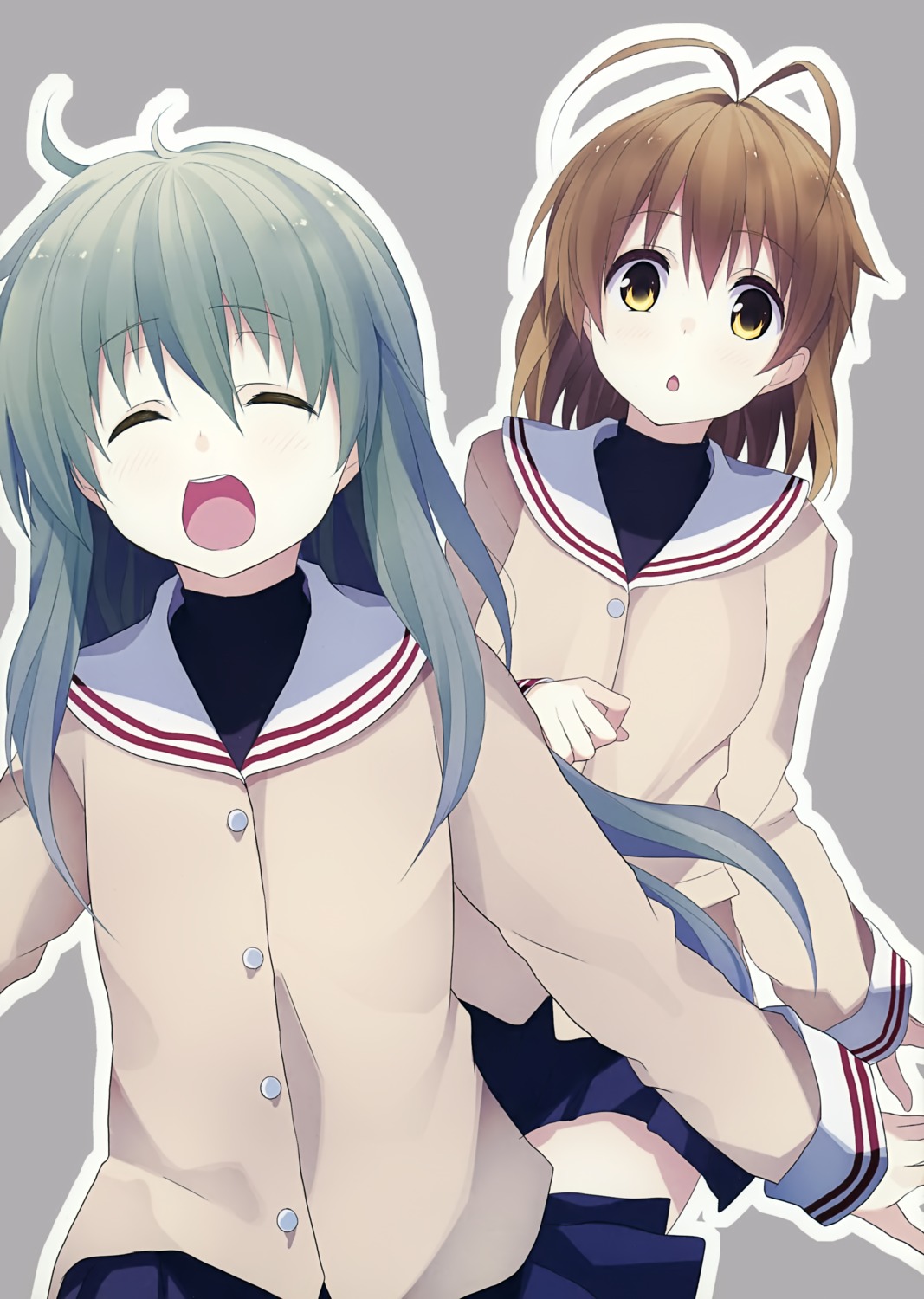 clannad, dihydrogenmonoxid, furukawa_nagisa, ibuki_fuuko, itsui, seifuku