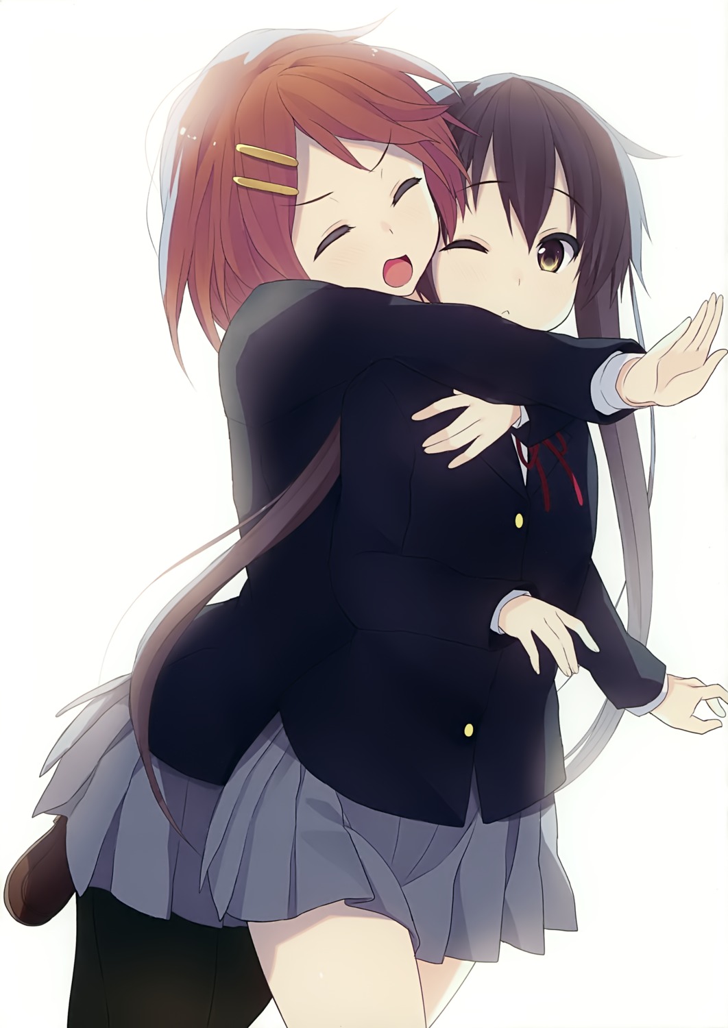 dihydrogenmonoxid, hirasawa_yui, itsui, k-on!, nakano_azusa, pantyhose, seifuku
