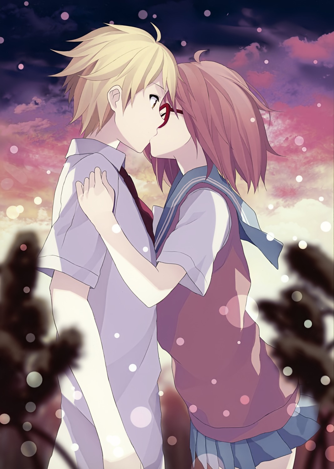 dihydrogenmonoxid, itsui, kanbara_akihito, kuriyama_mirai, kyoukai_no_kanata, megane, seifuku