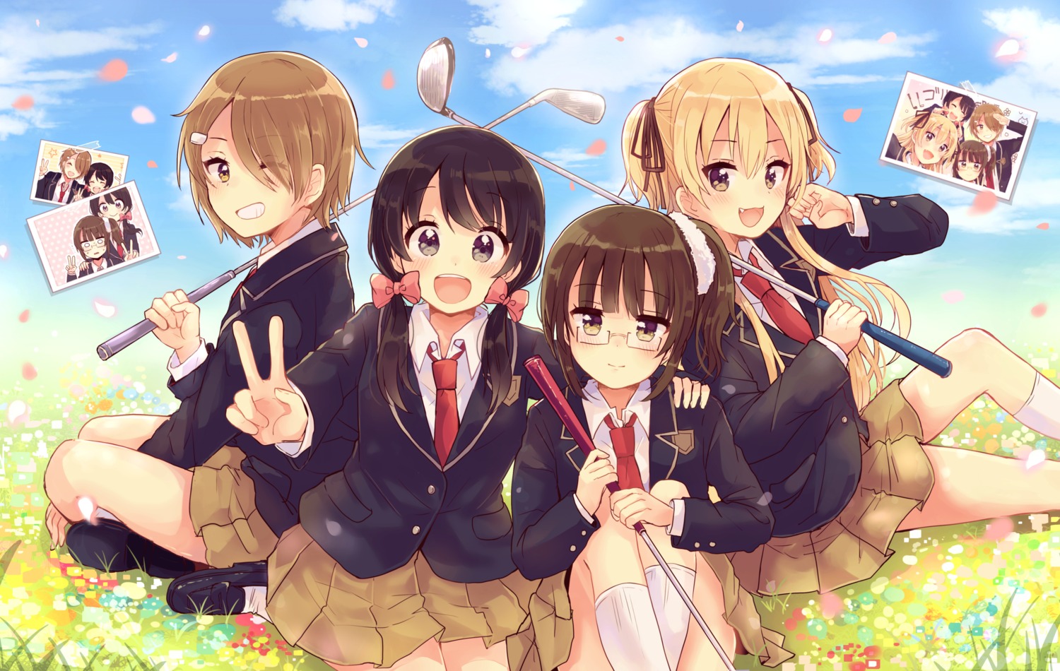 higuchi_kaede_(swing!), megane, miyasato_haruka, okamoto_natsuhi, sakura_oriko, seifuku, swing!!, yokomine_ibuki
