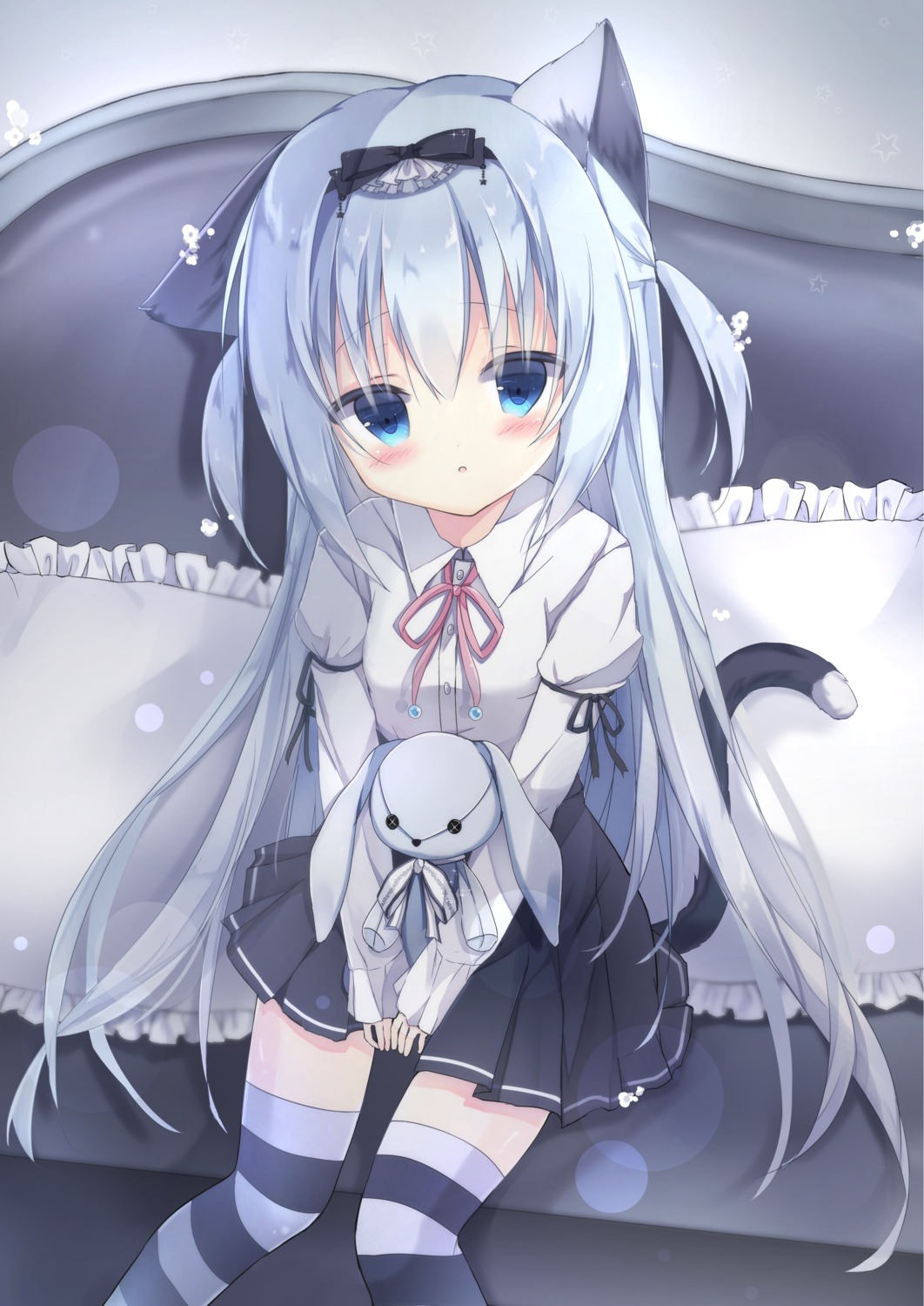 animal_ears, gabu, nekomimi, saeki_sola, tail, thighhighs