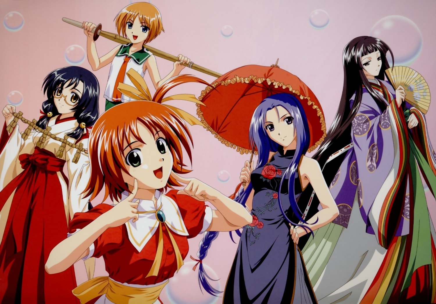 chinadress, fukushima_kinu, honda_sarasa, katou_asa, kuroda_rinzu, miko, raimuiro_senkitan, sanada_momen