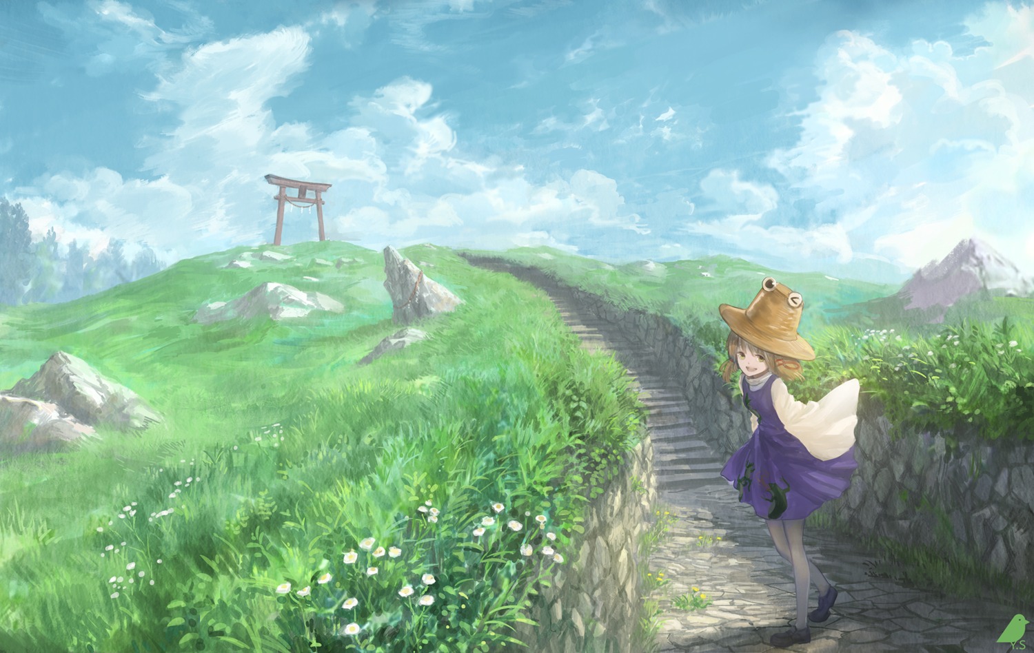 dress, landscape, moriya_suwako, touhou, you_shimizu