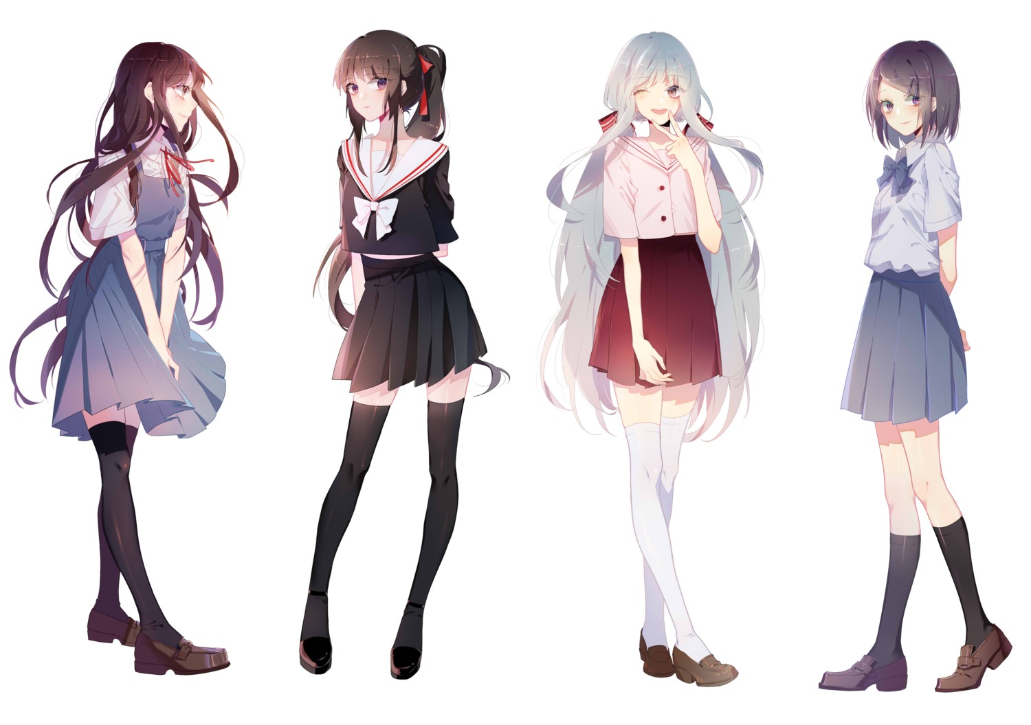 seifuku, thighhighs, zhibuji_loom