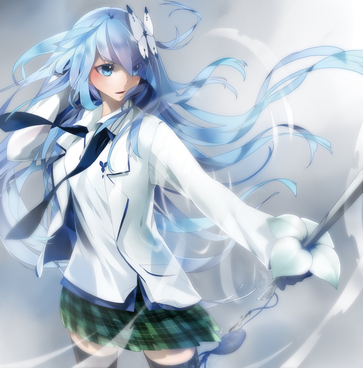 seifuku, thighhighs, zerokichi