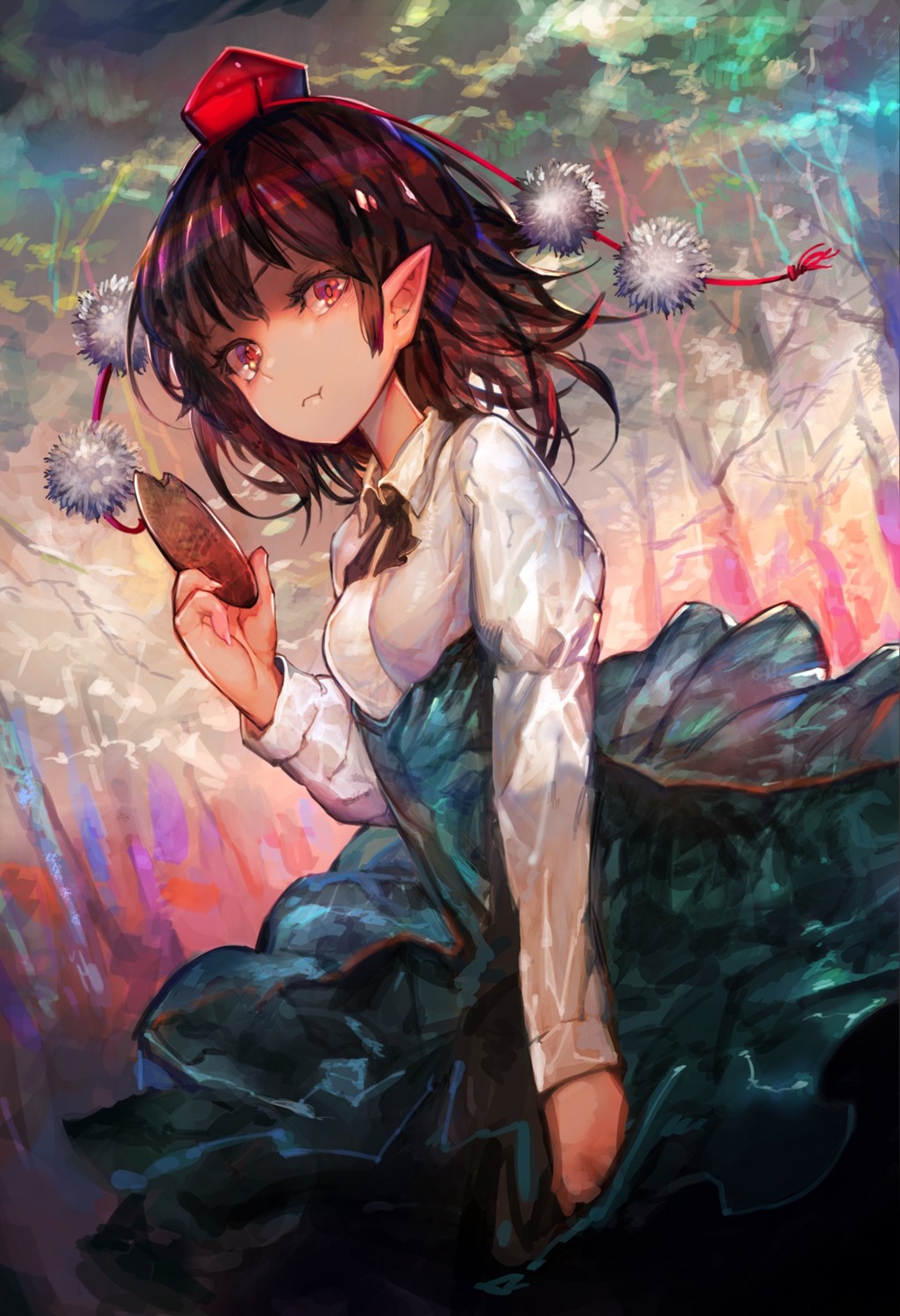 dress, onion_(onion_and_pi-natto), pointy_ears, shameimaru_aya, touhou