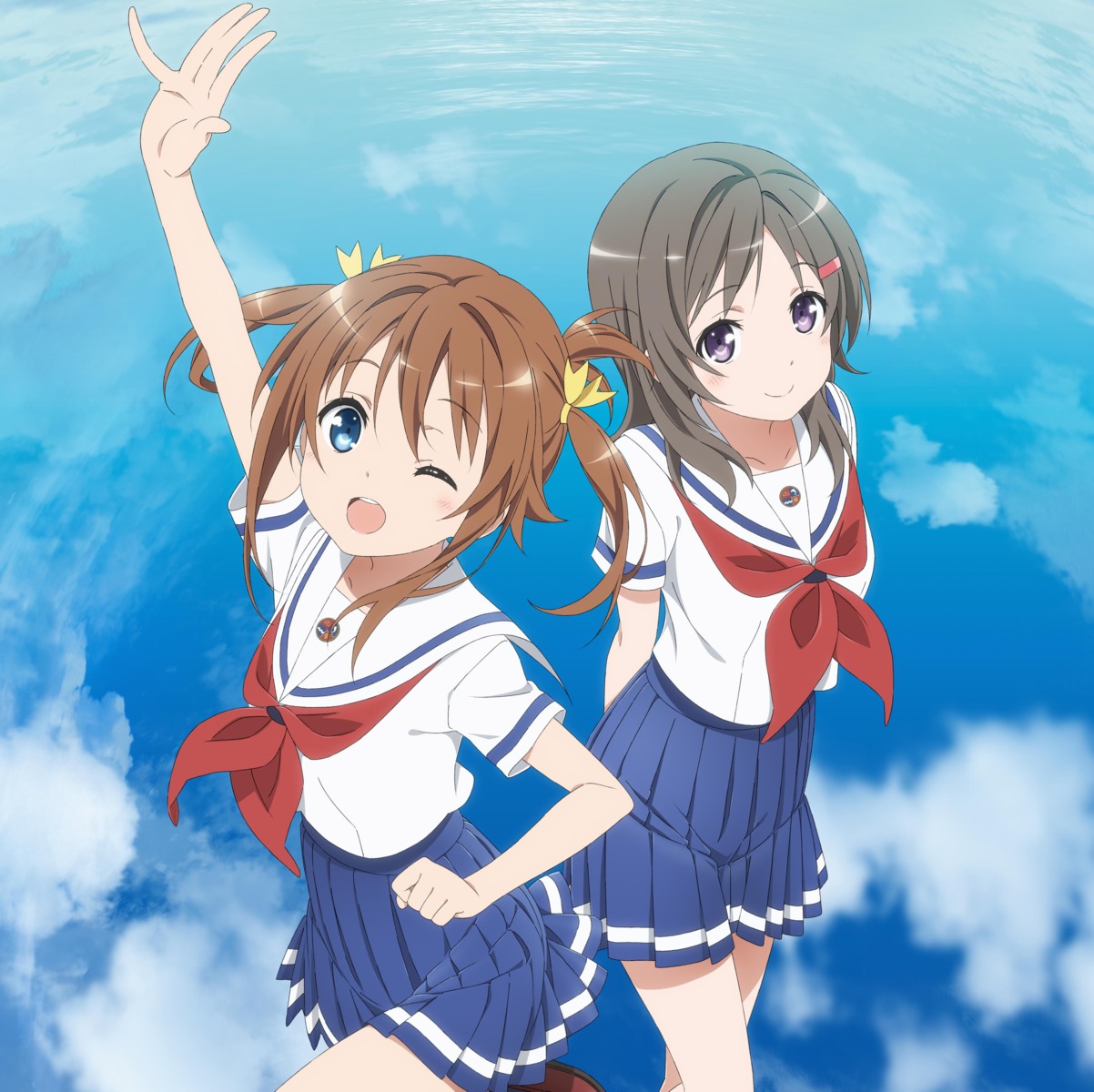 china_moeka, disc_cover, high_school_fleet, misaki_akeno, seifuku