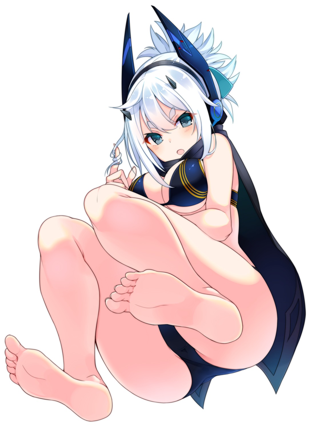 ass, bikini, cleavage, feet, headphones, matsunoki, swimsuits, underboob