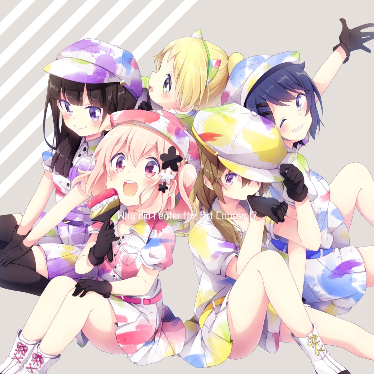 aizaki_utau, doushite_watashi_ga_bijutsuka_ni!?, dress, thighhighs